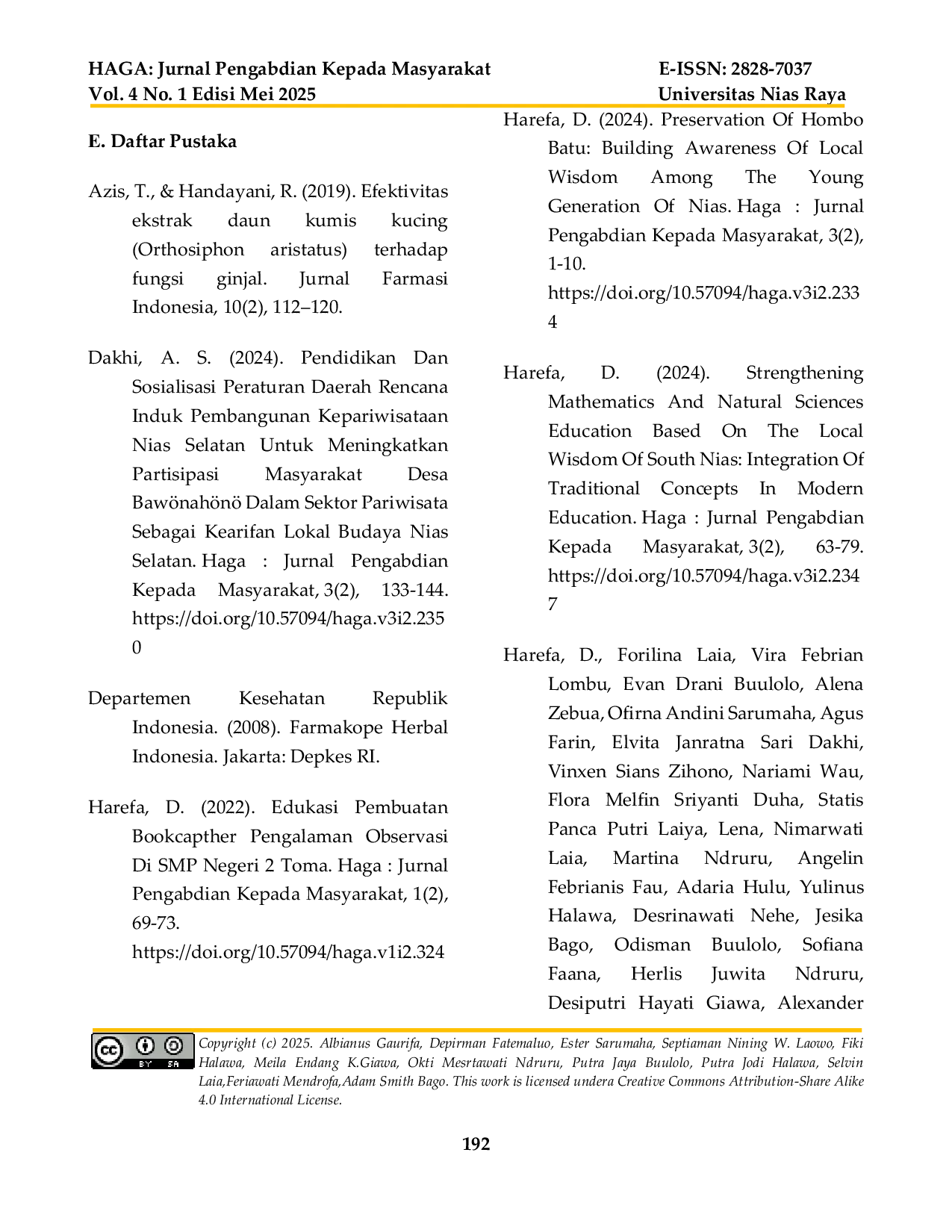 JURIS Pemanfaatan Daun Kumis Kucing Sebagai Obat Herbal Untuk Mengobati Batu Ginjal Di Desa Orahili Fondrako Kecamatan Ulususua