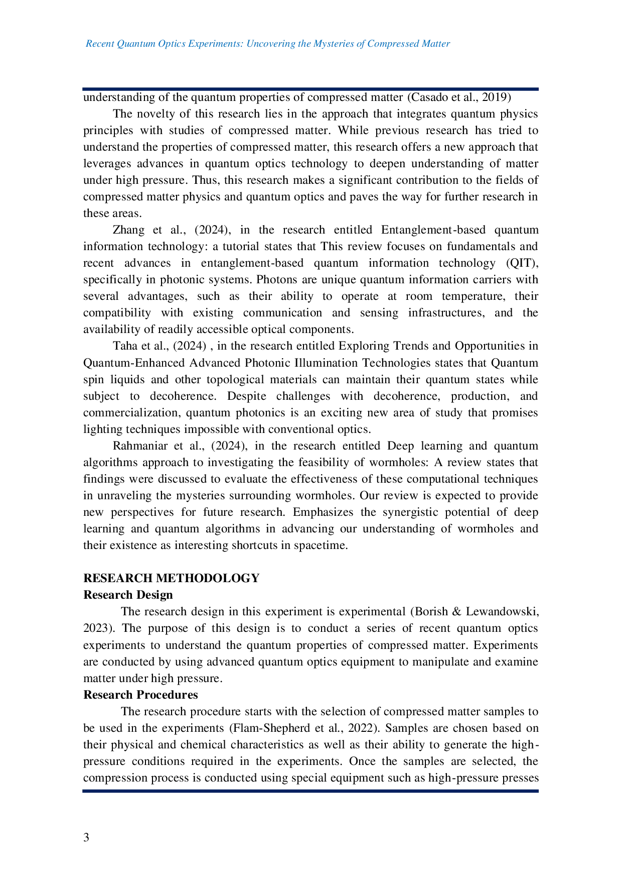 JURIS Recent Quantum Optics Experiments Uncovering the Mysteries of Compressed Matter
