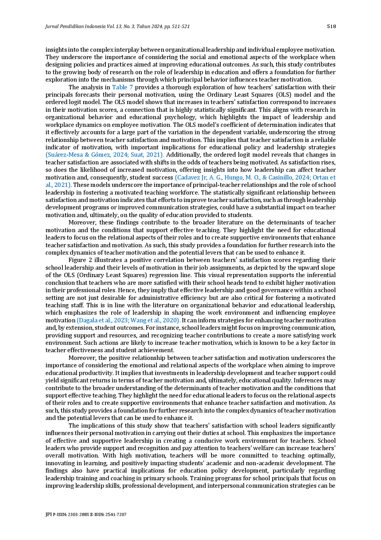 juris Personal Motivation and Satisfaction to School Leaders Among Elementary Teachers Correlation and Regression Approach