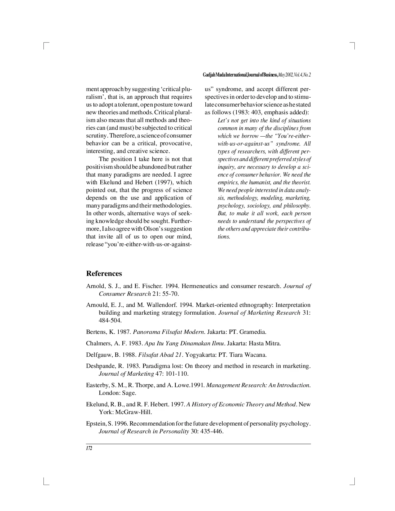 juris Paradigma dalam Perilaku Konsumen