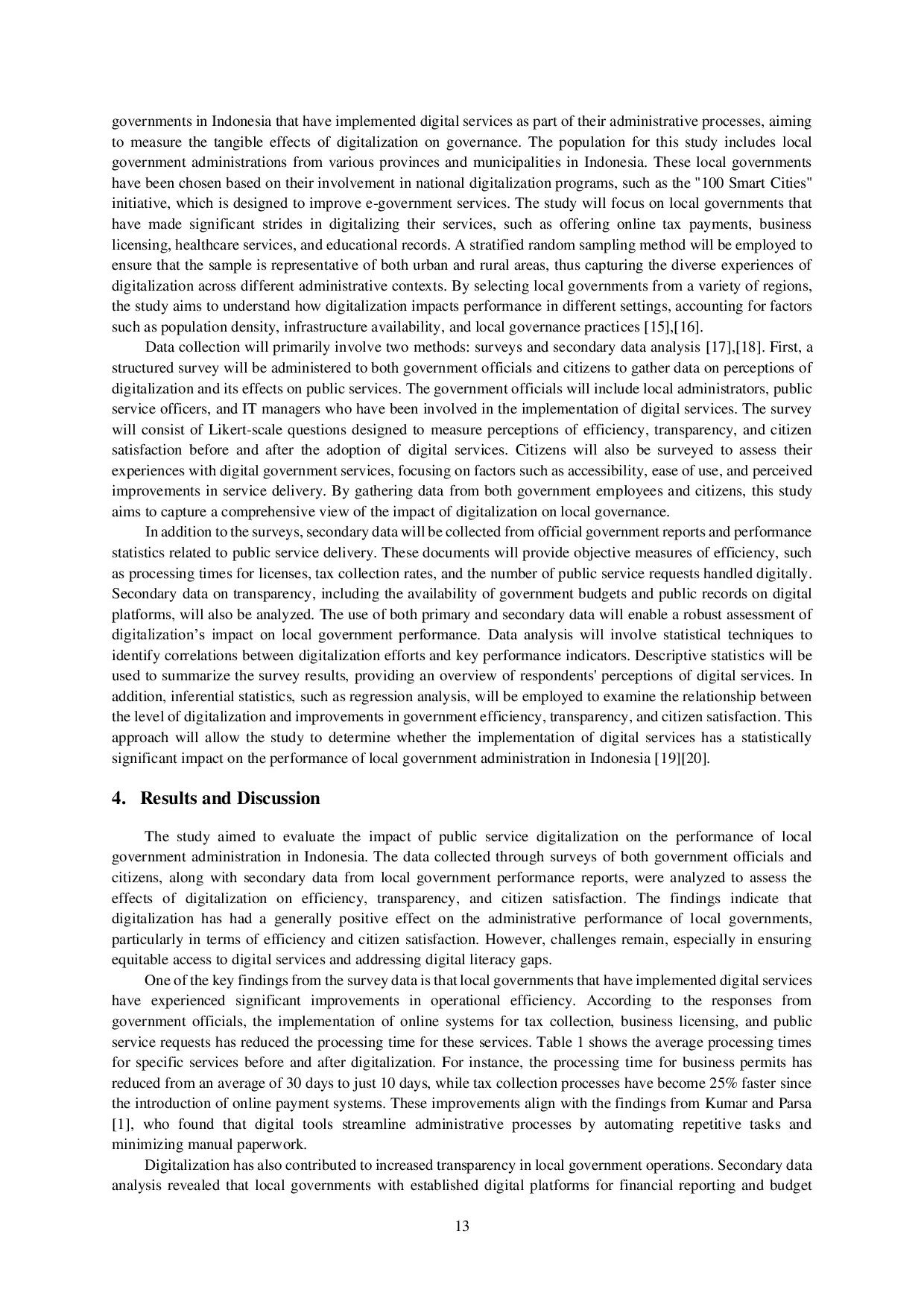 JURIS The Impact of Public Service Digitalization on the Performance of Local Government Administration in Indonesia