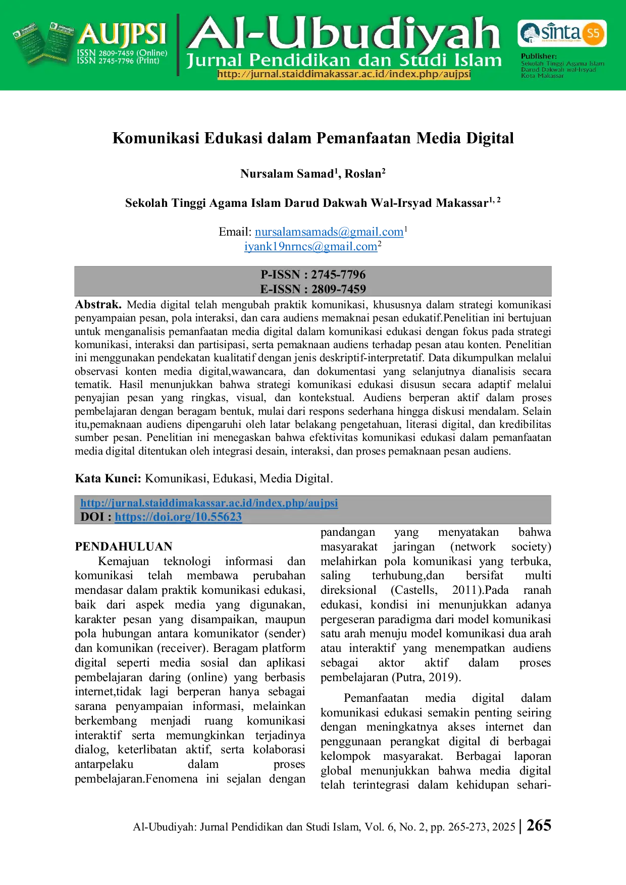 JURIS Komunikasi Edukasi dalam Pemanfaatan Media Digital