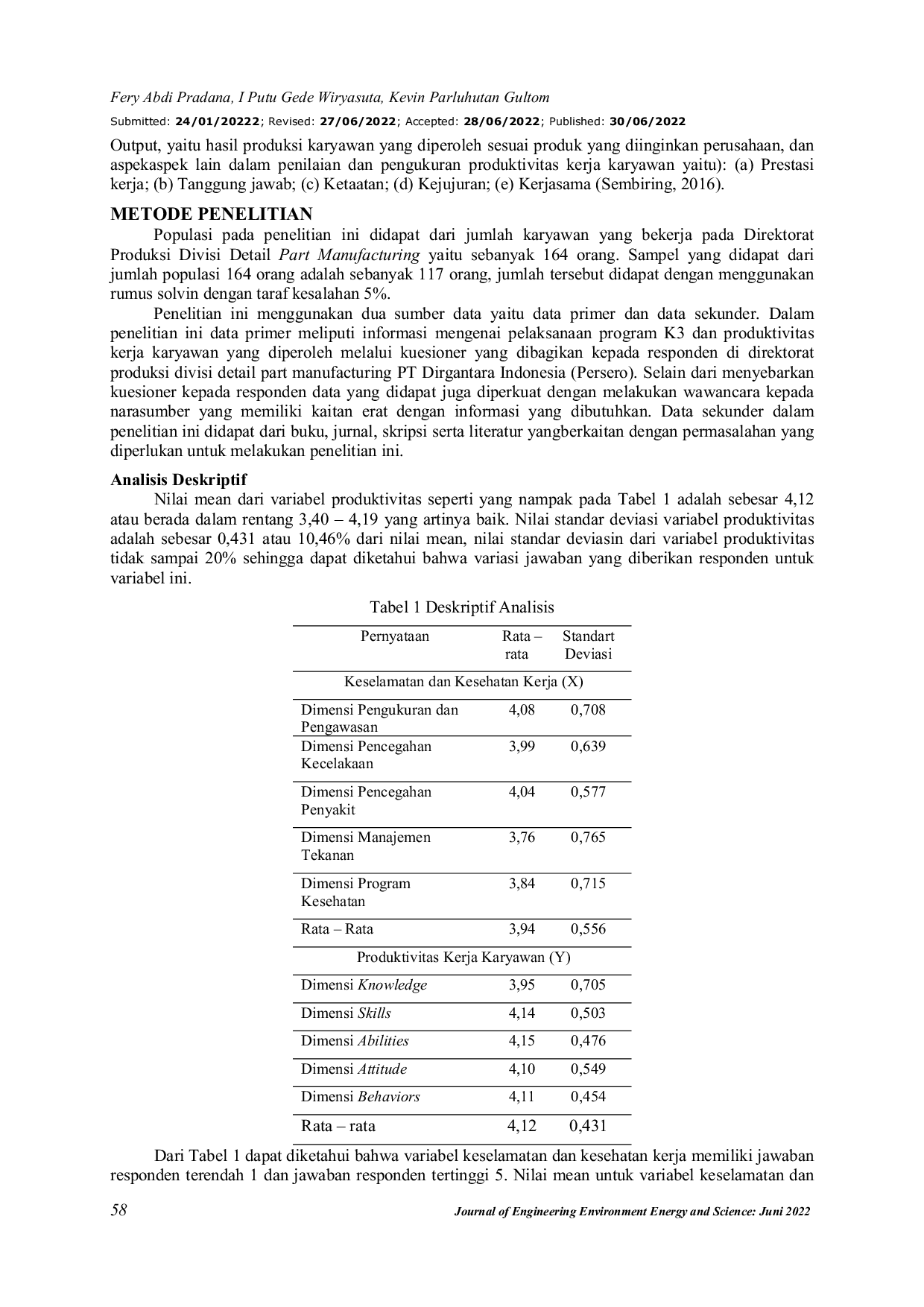 JURIS Pengendalian Produktivitas Karyawan Terhadap Kesehatan Dan Keselamatan Kerja PT Dirgantara Indonesia