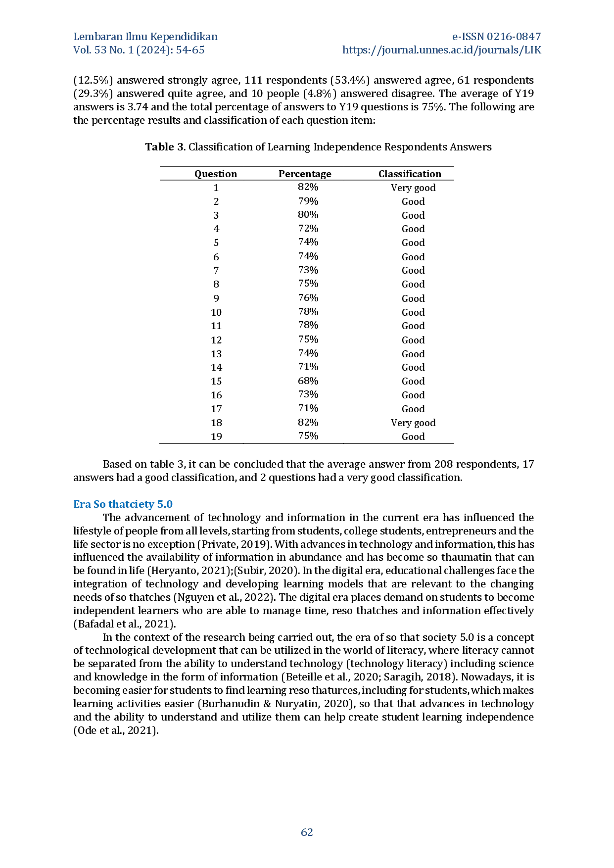 juris Literacy Culture in Building Student Learning Independence