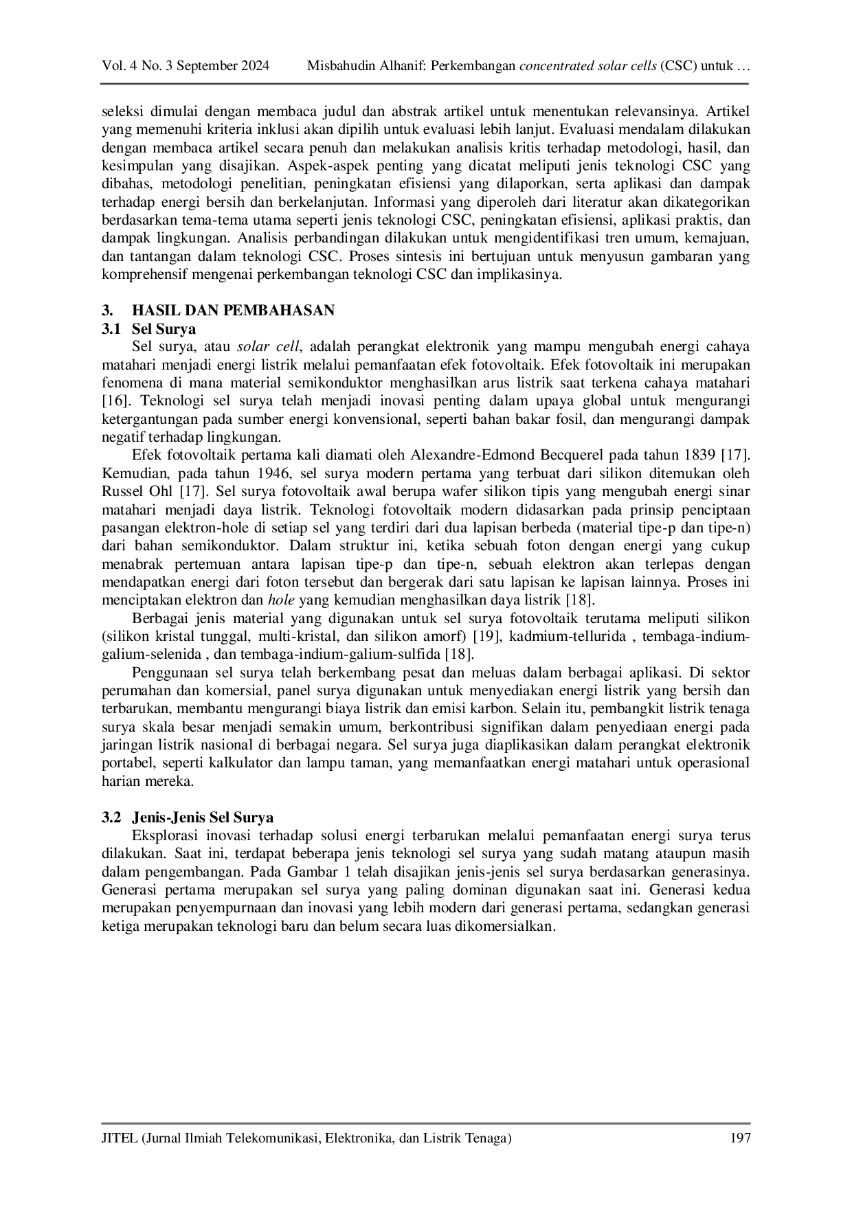 JURIS Perkembangan concentrated solar cells CSC untuk meningkatkan efisiensi energi matahari menuju energi bersih dan berkelanjutan