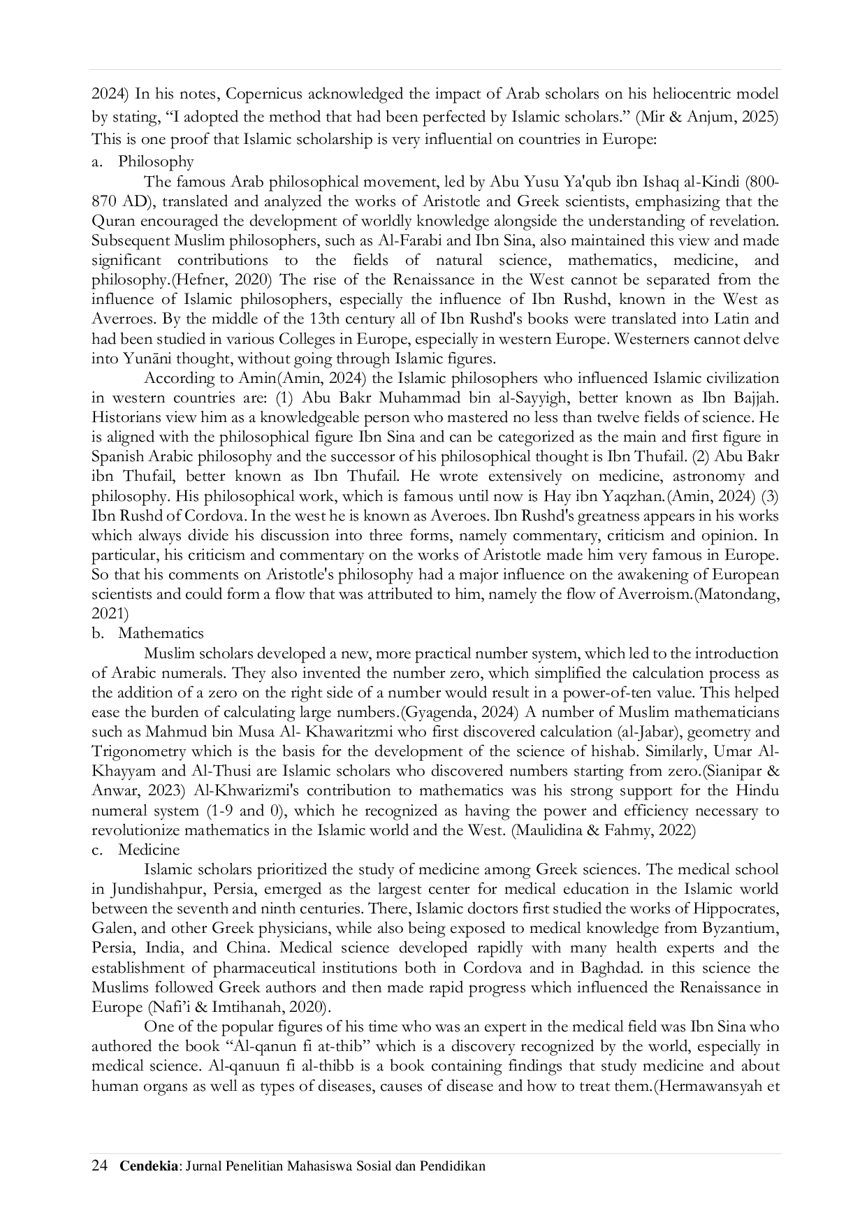 JURIS A Islamic Intellectual Heritage Philosophy as the Foundation of Scientific Advancement