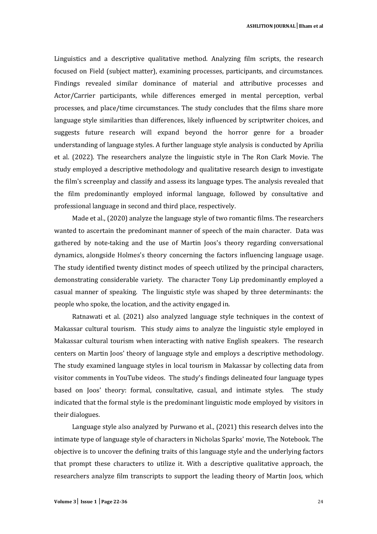 JURIS The Analysis of Language Style in the MULAN 2020 Movie