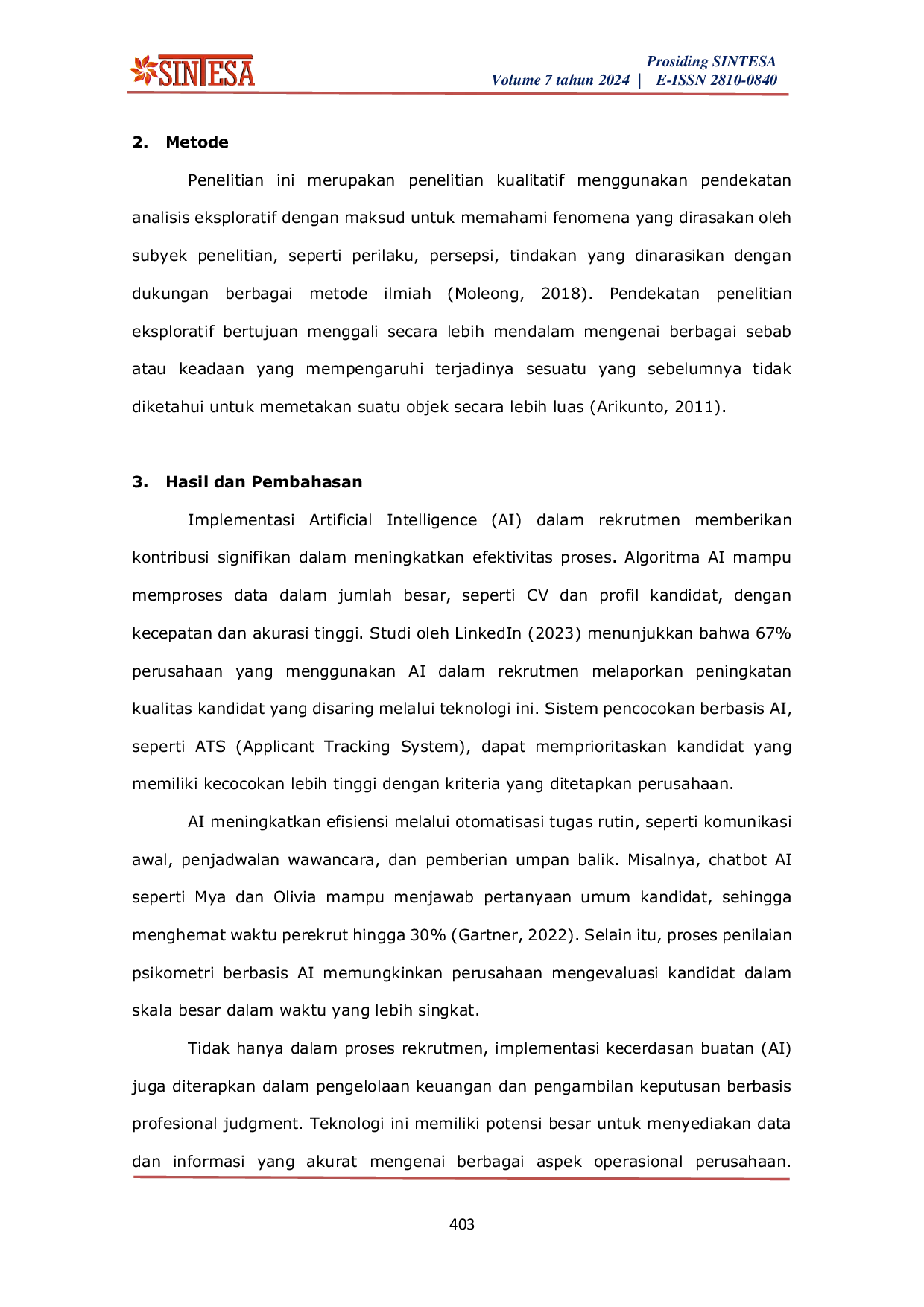 JURIS Implementasi Artificial Intelligence Dalam Proses Rekrutmen Dan Seleksi Karyawan Tentang Efektivitas Efisiensi Dan Tantangan Etis Dalam Manajemen Sumber Daya Manusia