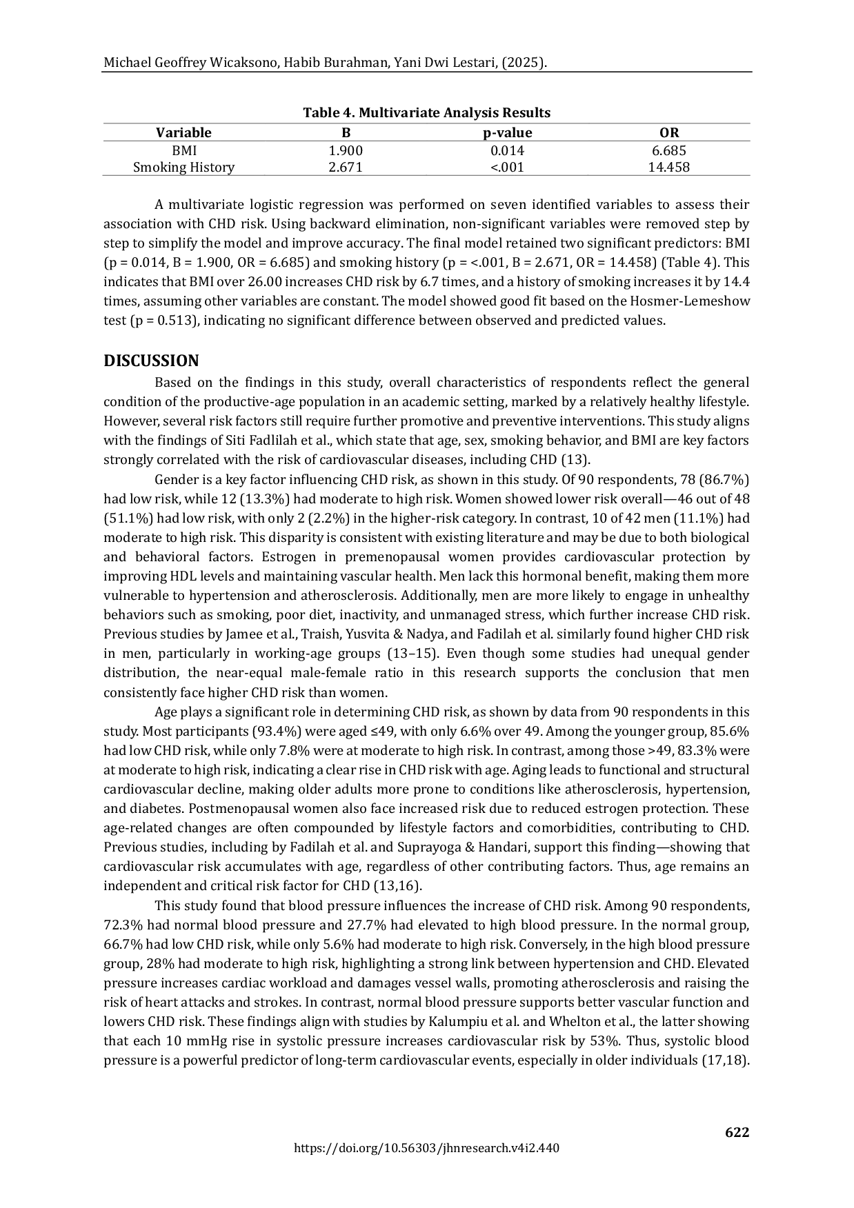 JURIS Assessment of Coronary Heart Disease Risk Among Medical Faculty Members Using The Jakarta Cardiovascular Score JAKVAS