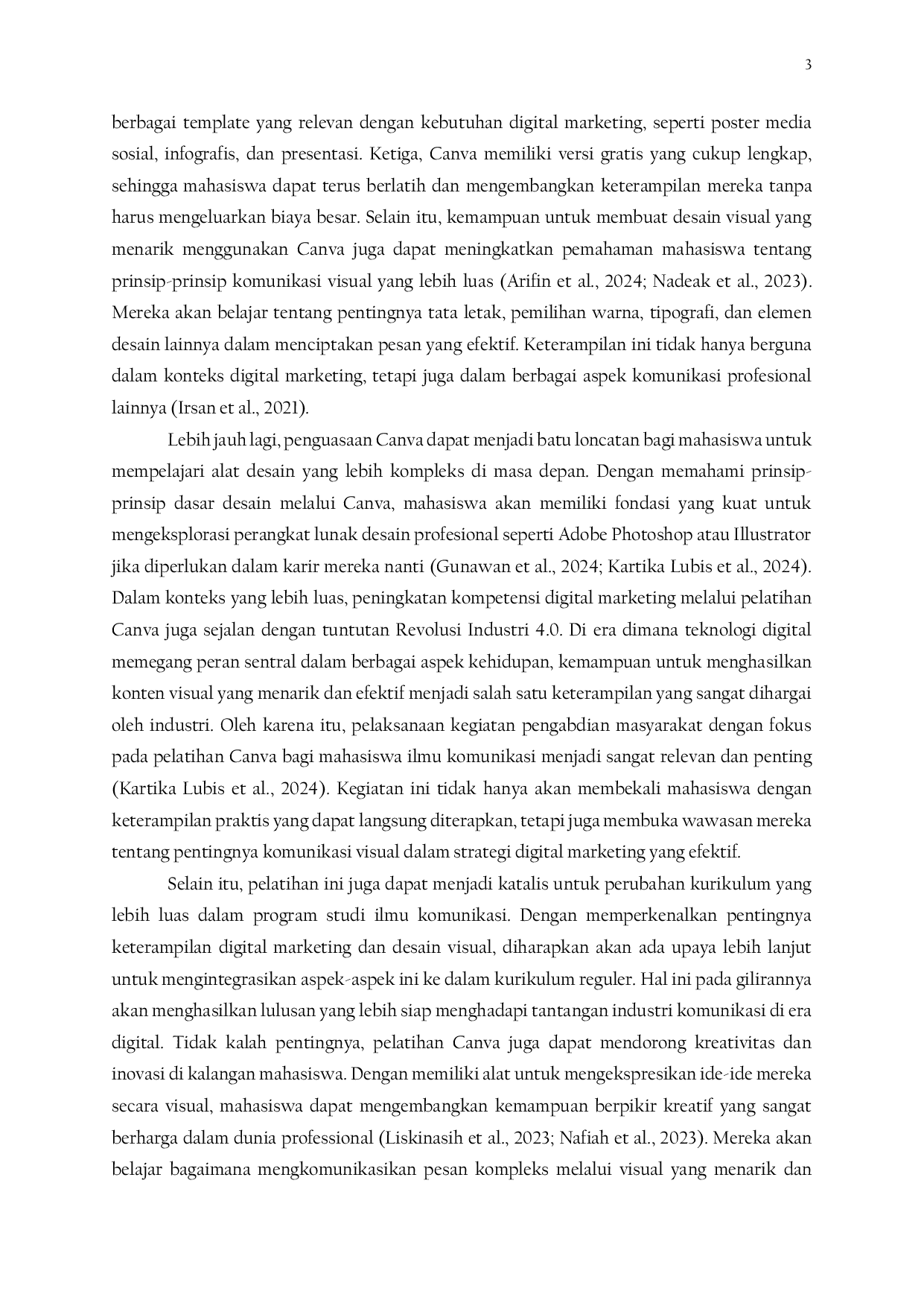 JURIS Peningkatan Kompetensi Digital Marketing Melalui Pelatihan Canva Bagi Mahasiswa Ilmu Komunikasi