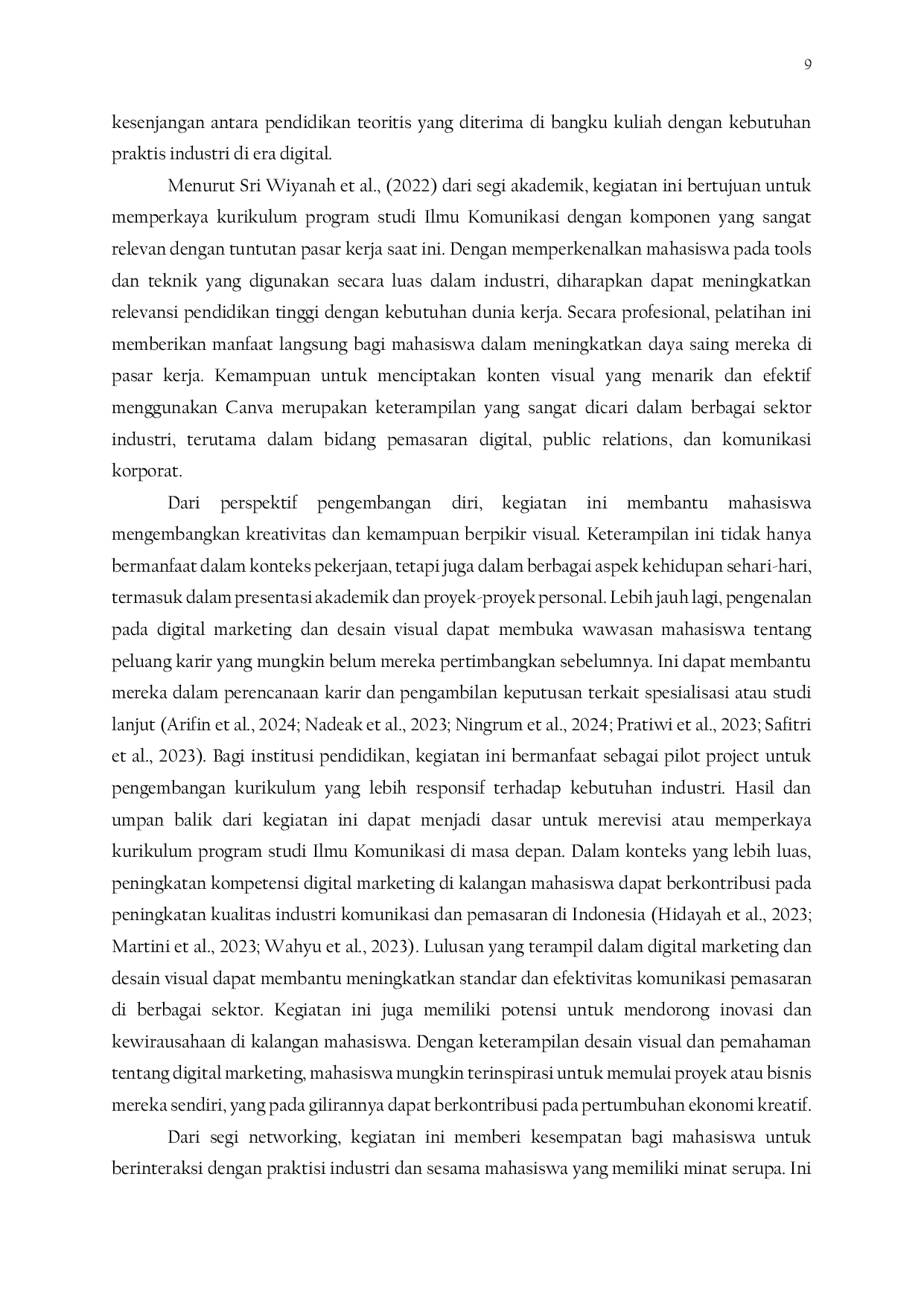 JURIS Peningkatan Kompetensi Digital Marketing Melalui Pelatihan Canva Bagi Mahasiswa Ilmu Komunikasi