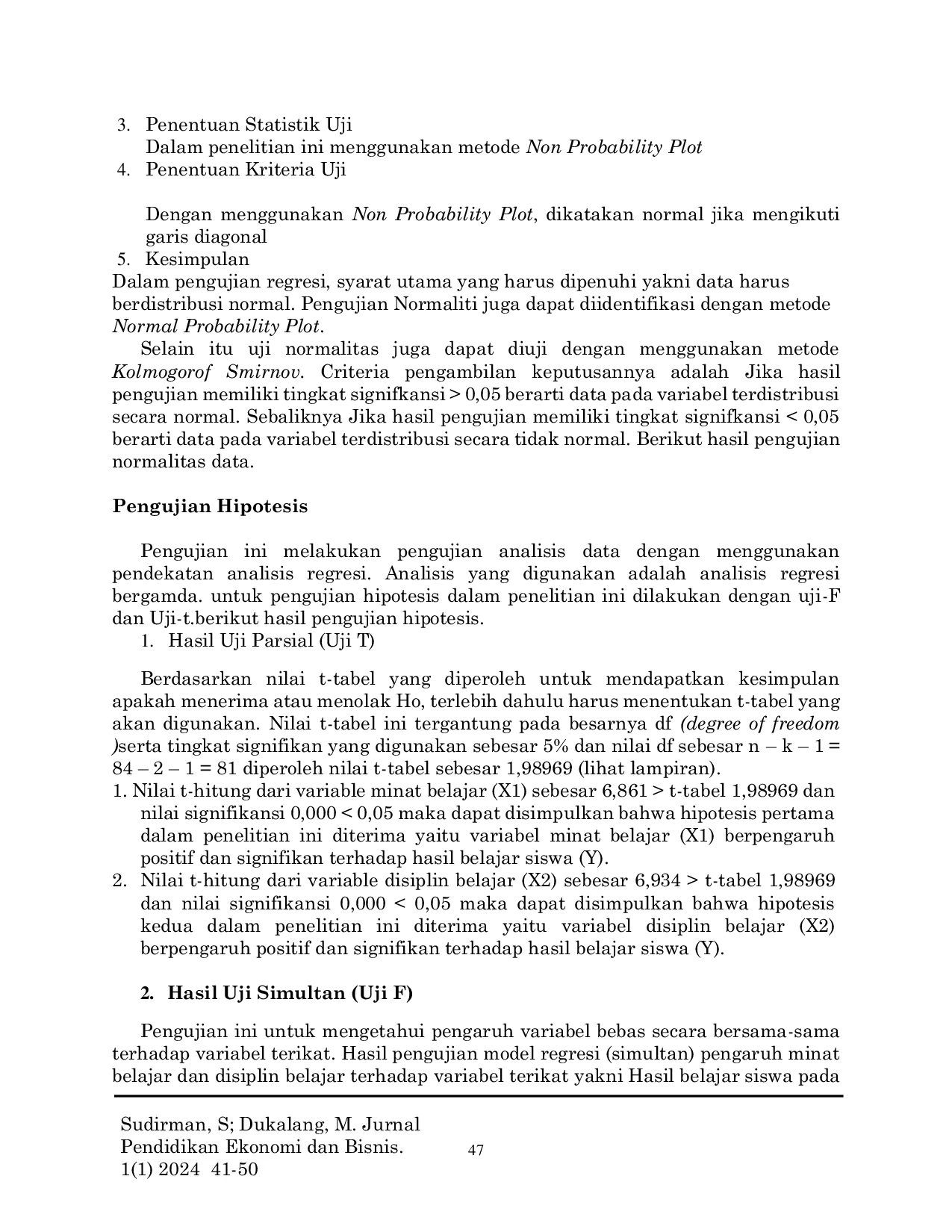 JURIS Minat Belajar Dan Disiplin Belajar Terhadap Hasil Belajar Siswa