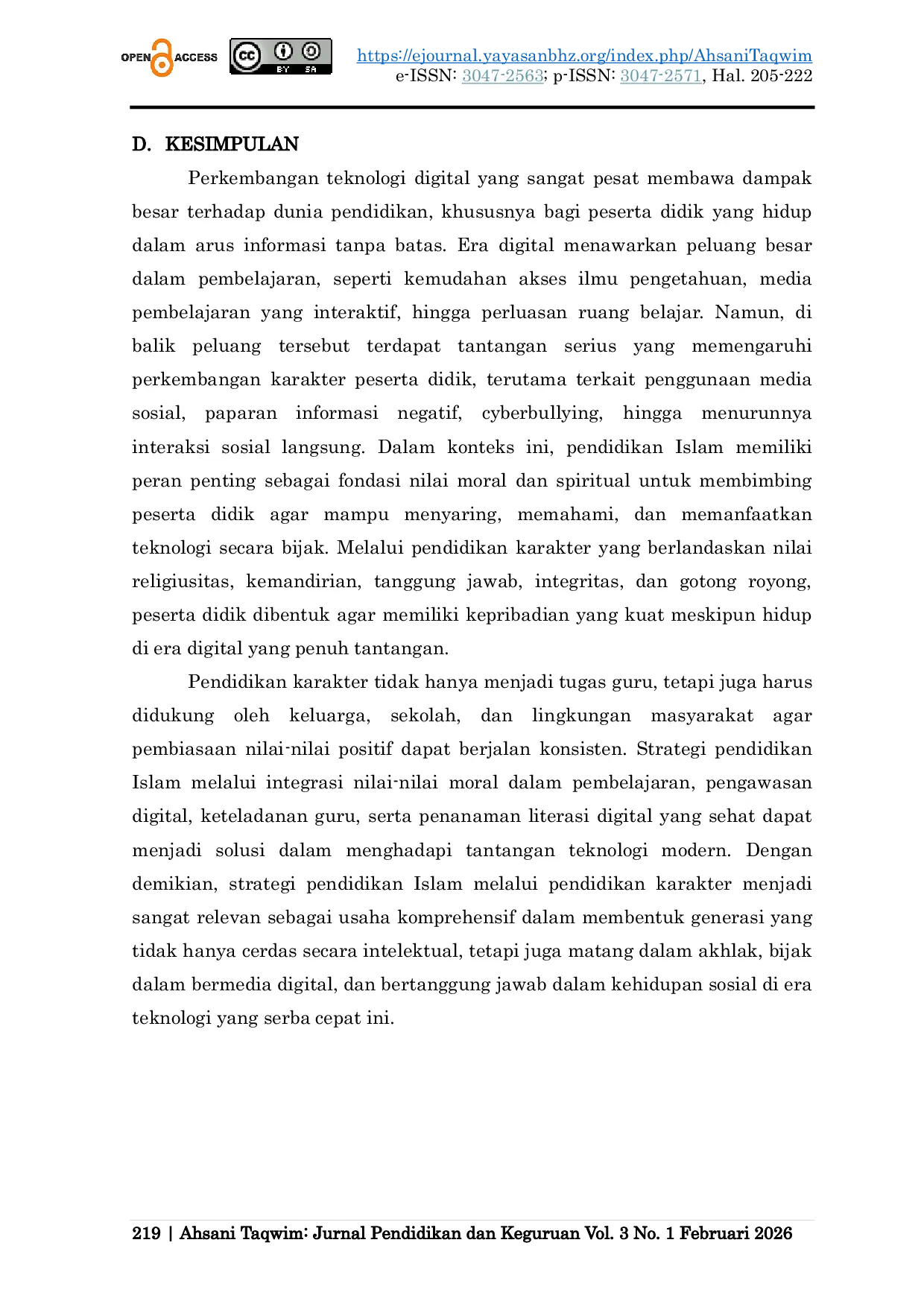 JURIS Strategi Pendidikan Islam Dalam Menghadapi Tantangan Teknologi Digital Pada Peserta Didik Melalui Pendidikan Karakter