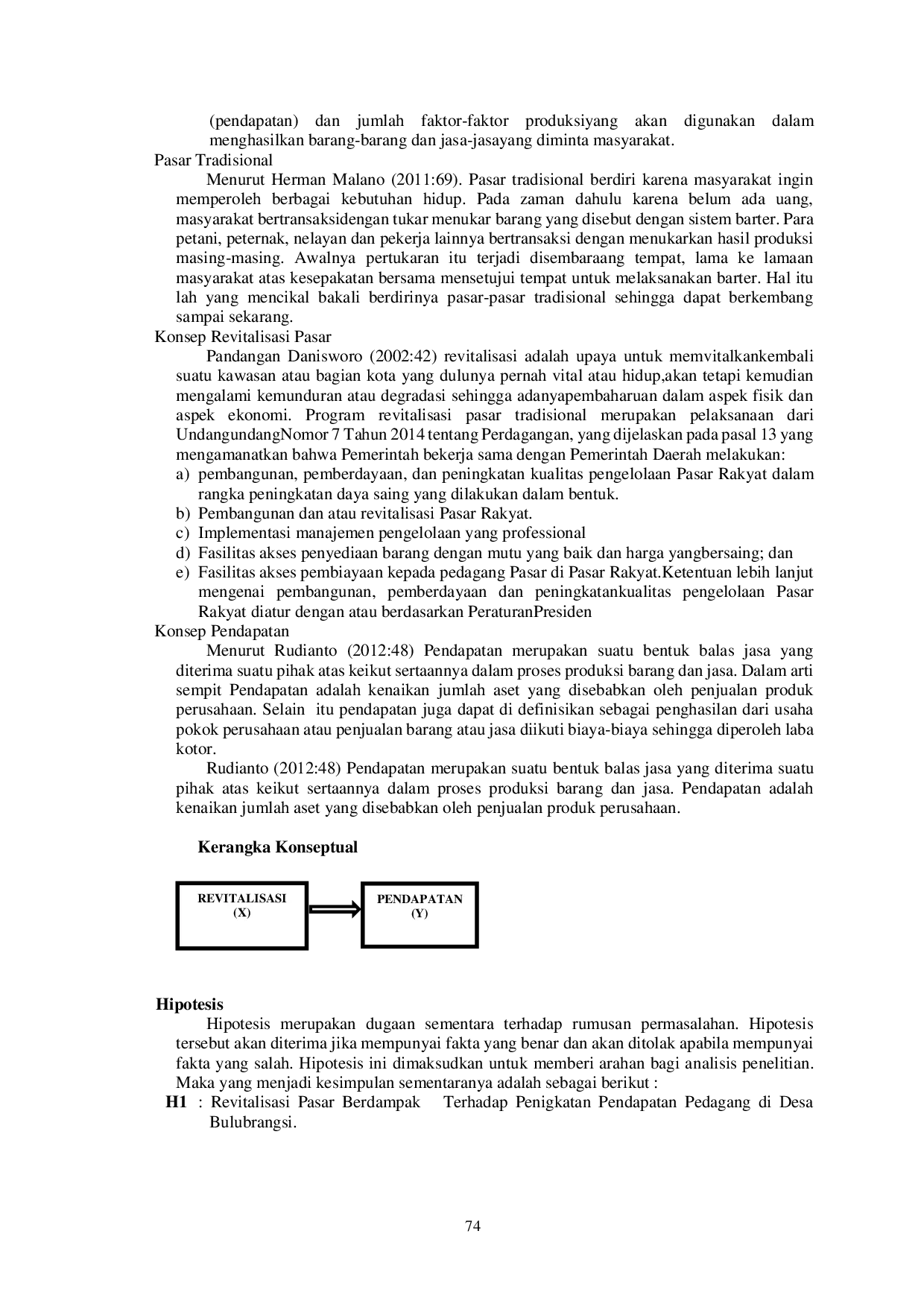 JURIS Analisa Dampak Revitalisasi Pasar Tradisional Terhadap Pendapatan Pedagang Pasar Studi pada Pasar Tradisional Desa Bulubrangsi Kec Laren Kabupaten Lamongan
