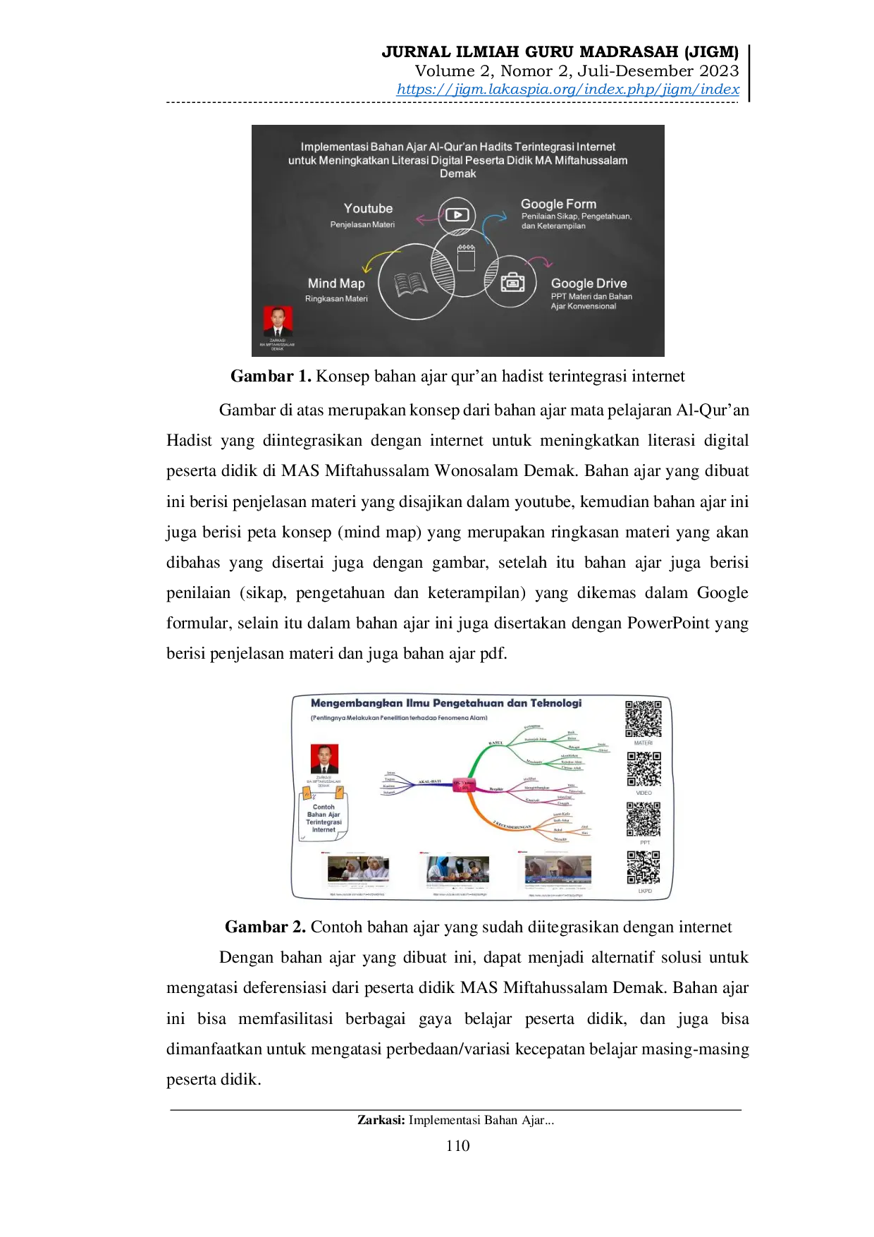 JURIS Implementasi Bahan Ajar Al Qur an Hadist Terintegrasi Internet untuk Meningkatkan Literasi Digital Peserta Didik MAS Miftahussalam Demak