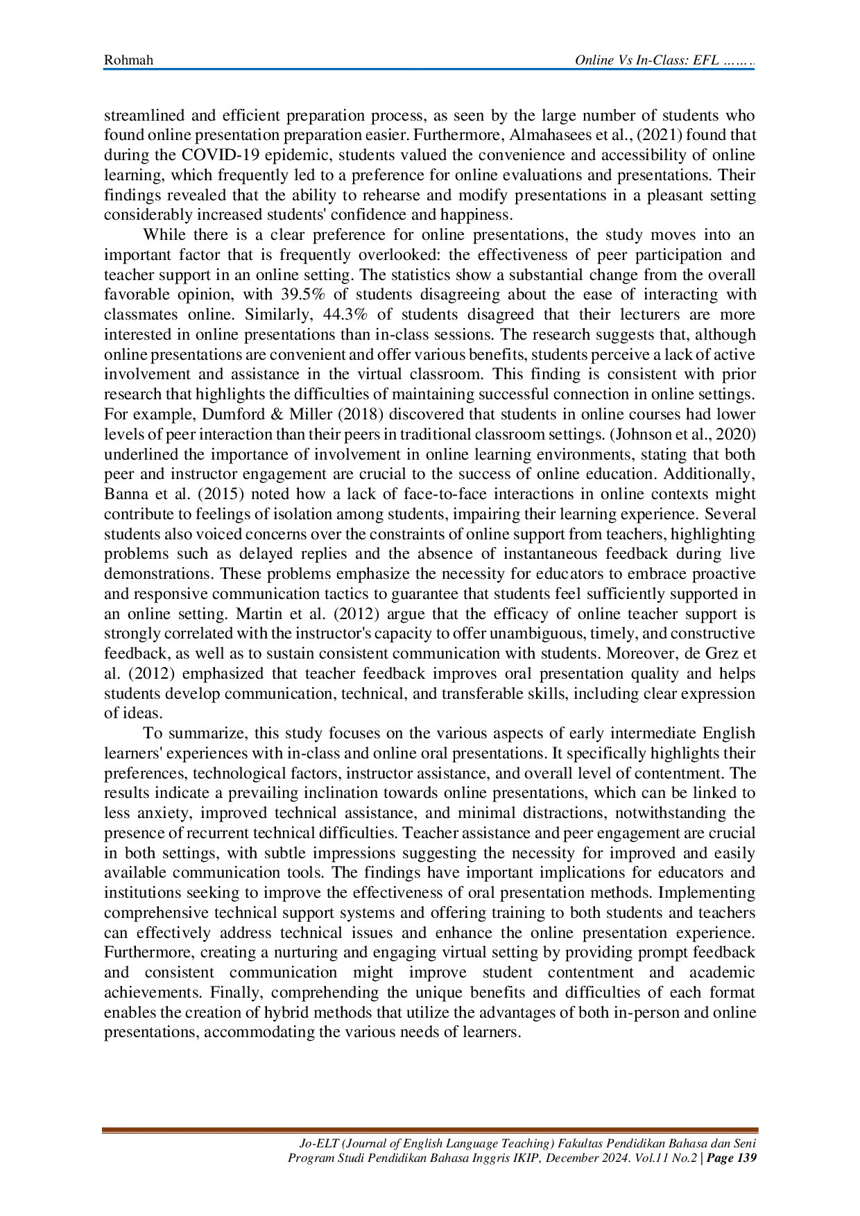 JURIS Online Vs In Class EFL Students Oral Presentation Preferences