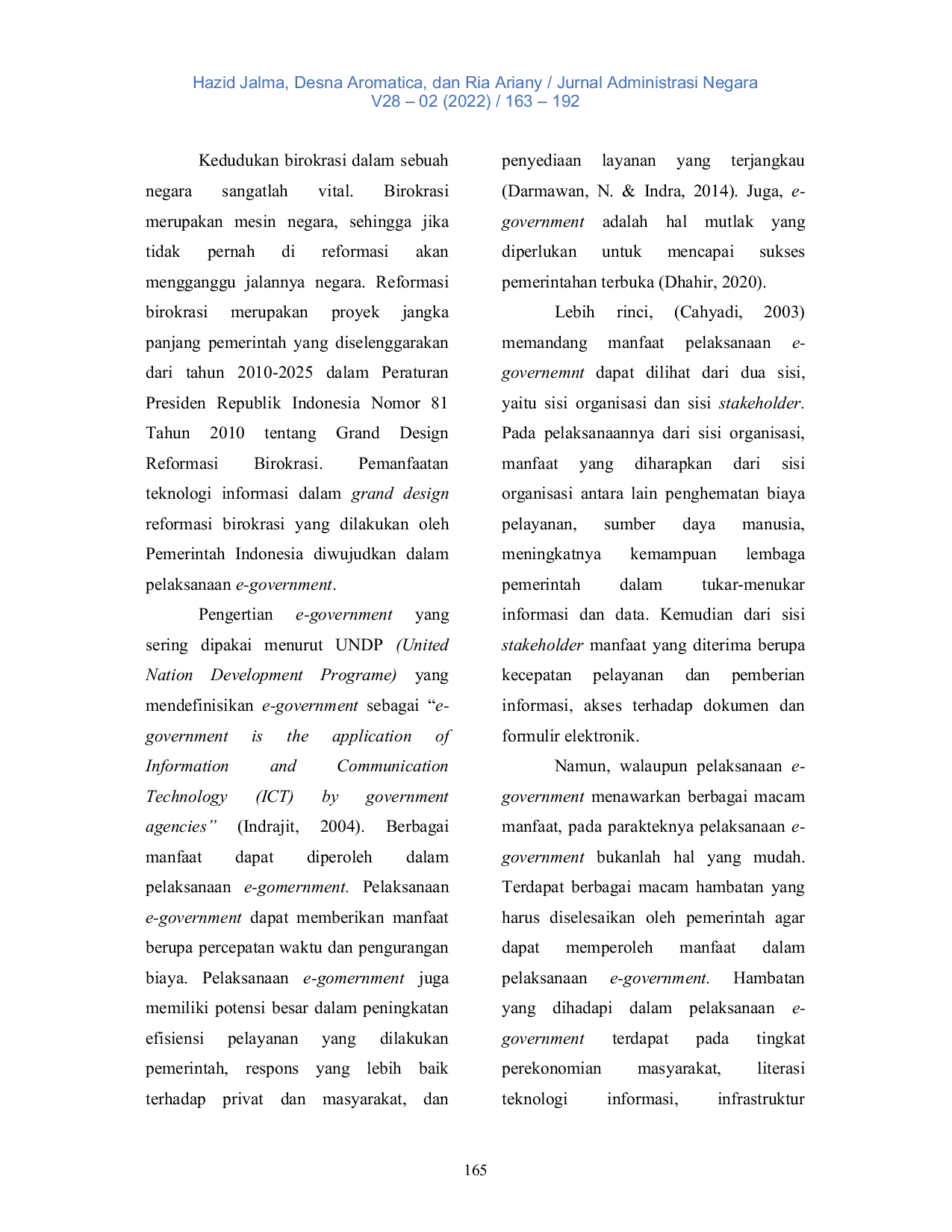 JURIS Analisis Penerapan Paradigma E Government Pada Dinas Komunikasi Dan Informatika Kabupaten Pesisir Selatan