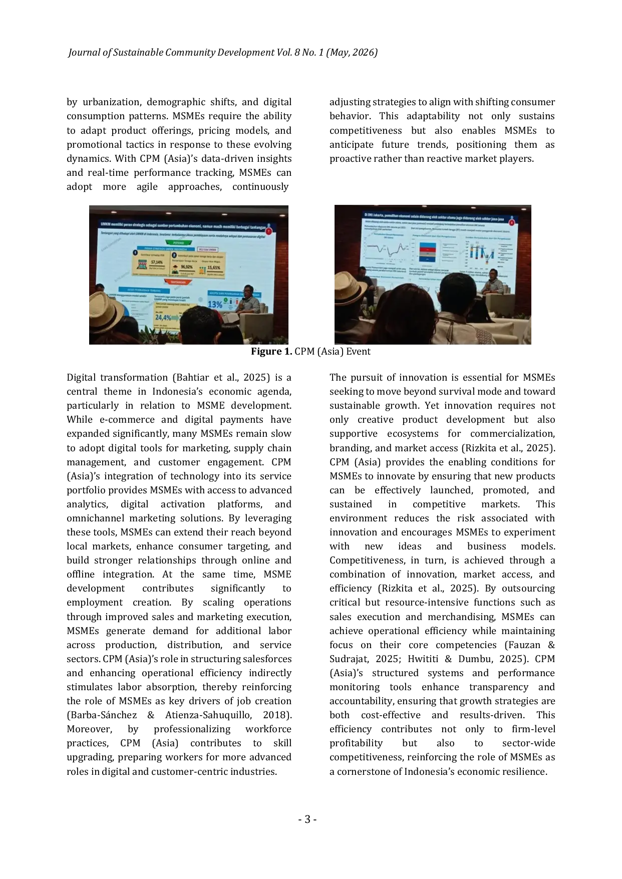 JURIS The Presence of CPM Asia in the Indonesian MSMEs A Qualitative Study for Firm Macroeconomic Market vs MSME Growth