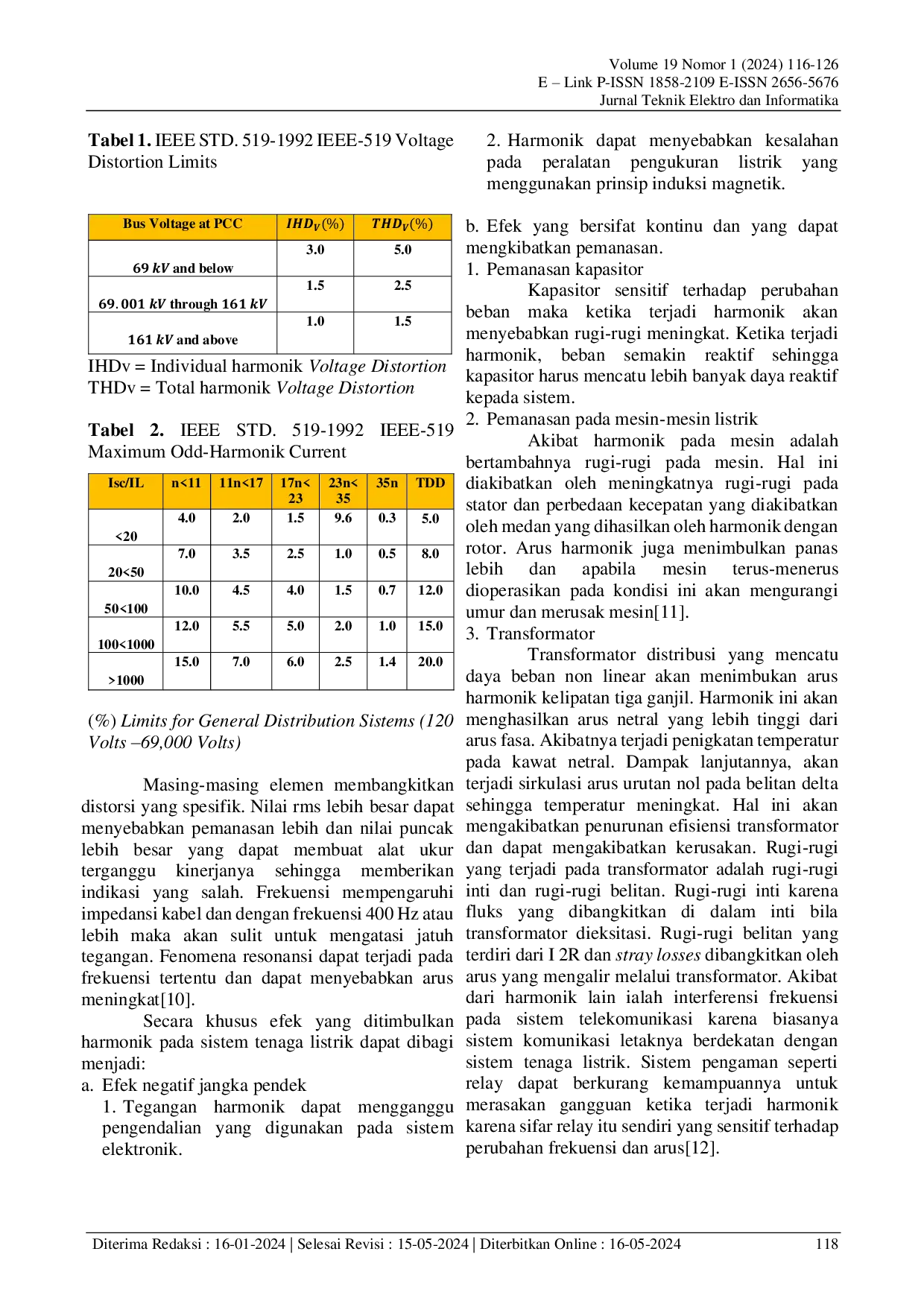 JURIS Eliminasi Harmonisa Pada Induction Furnace Menggunakan Filter Hybrid