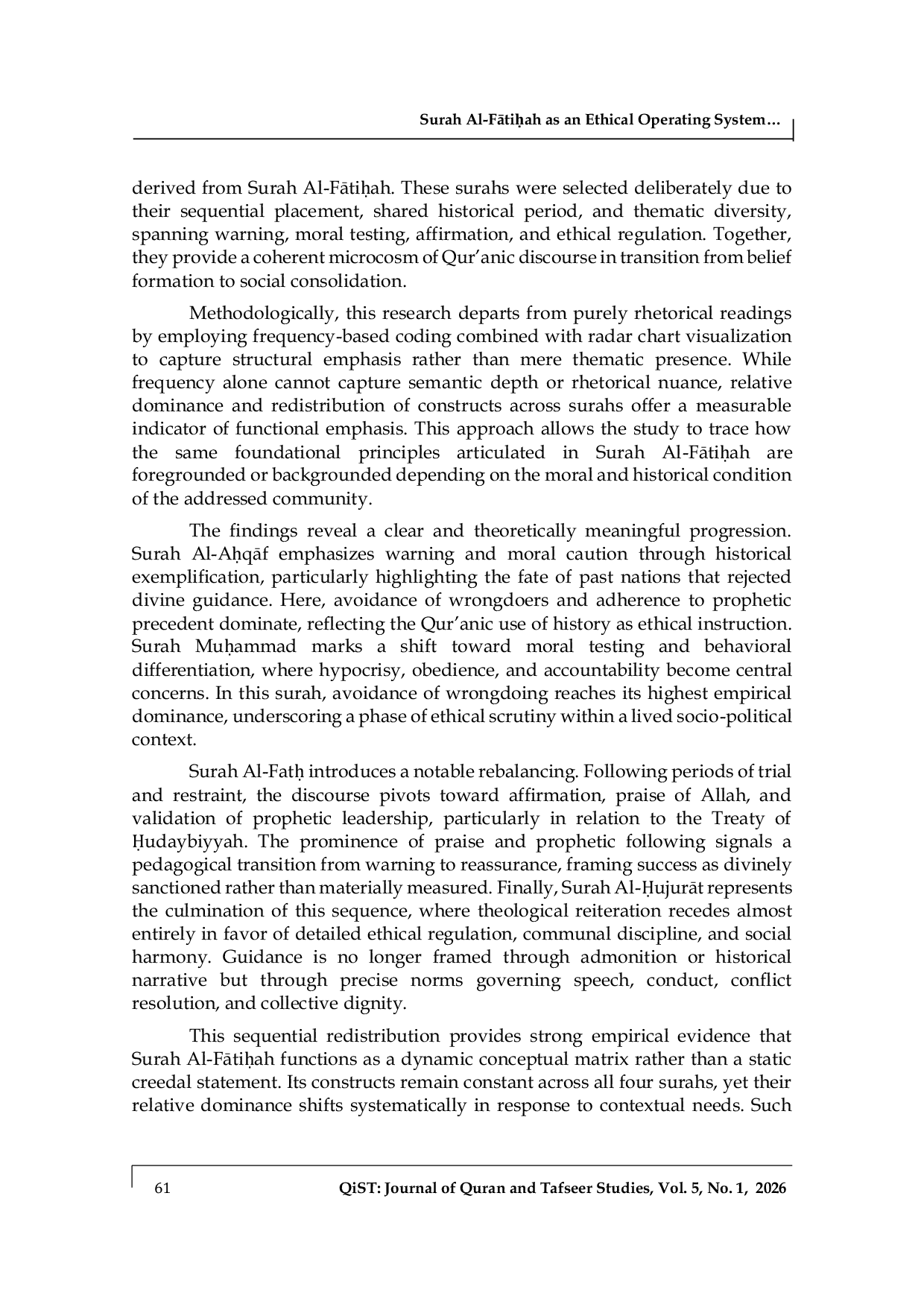 JURIS Surah Al Fatihah as an Ethical Operating System A Sequential Model of Qur anic Governance Leadership and Community Development