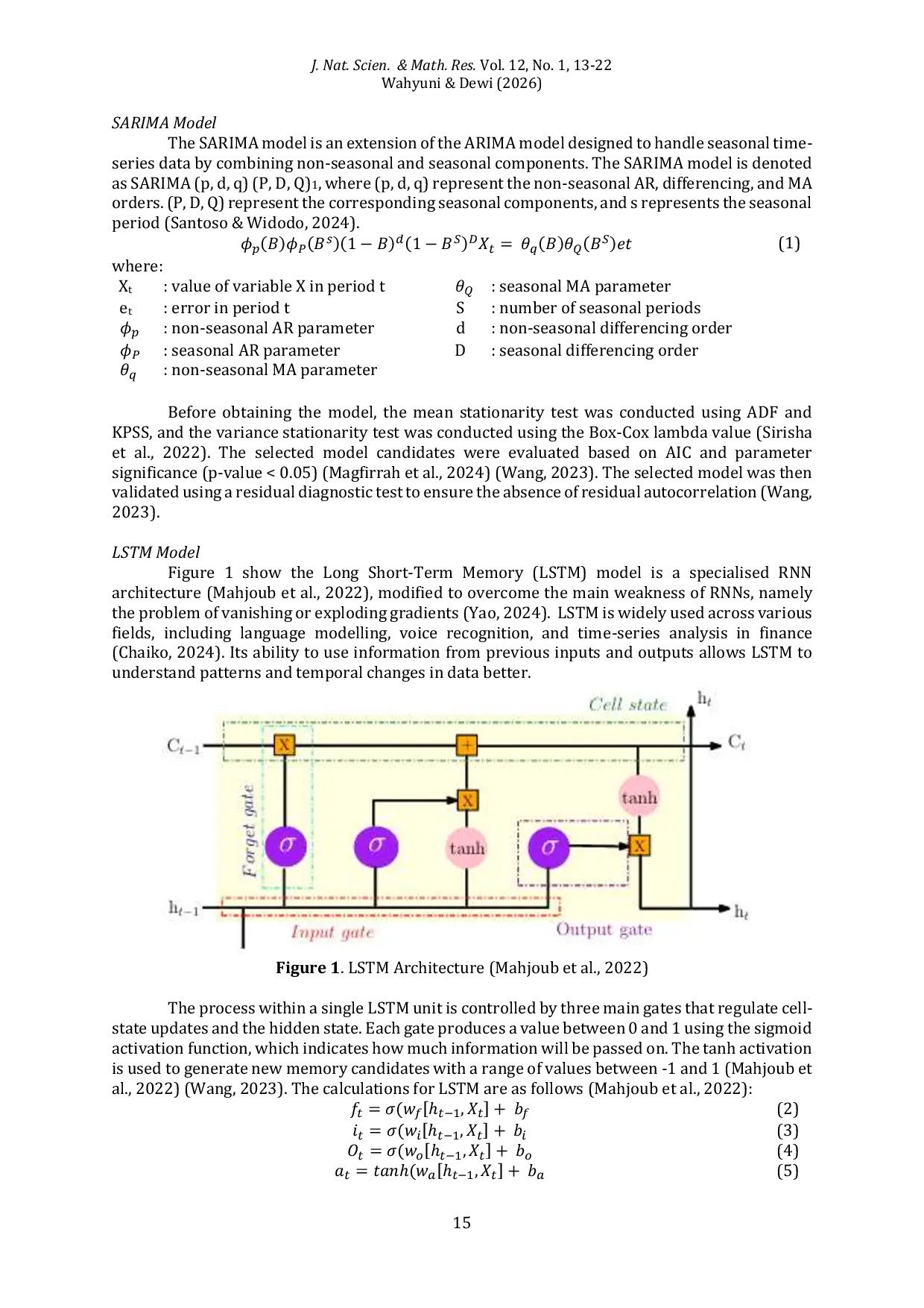 JURIS Forecasting boarding passenger volume at PT KAI Daop 5 Purwokerto using SARIMA and LSTM