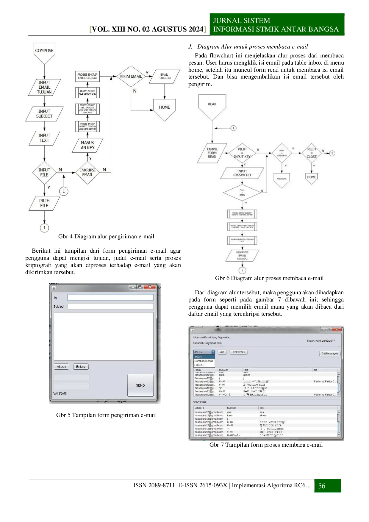 JURIS Implementasi Algoritma RC6 Vigenere DES pada Email PT Cipta Rasa Multindo