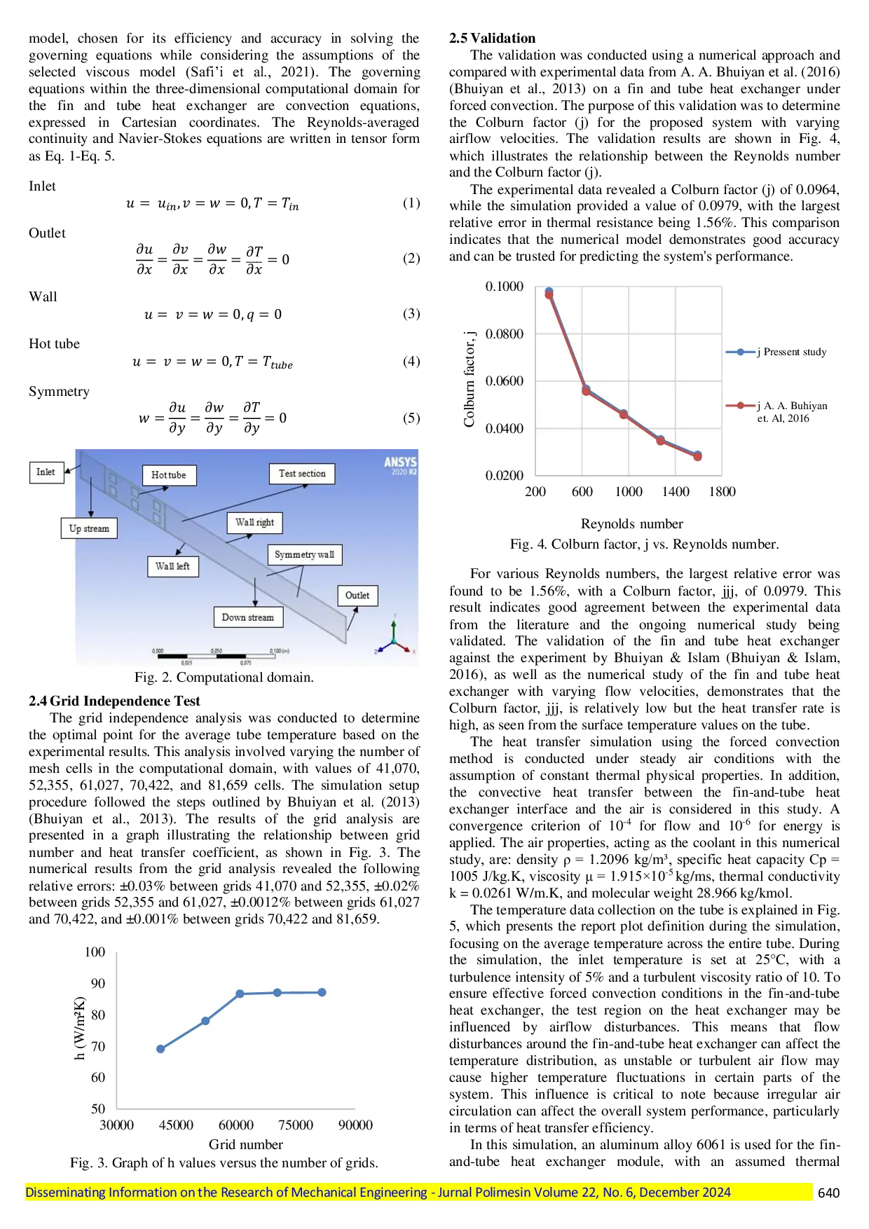 JURIS Numerical study on the effect of box and polygon geometry in fin and tube heat exchanger on fluid flow and heat transfer