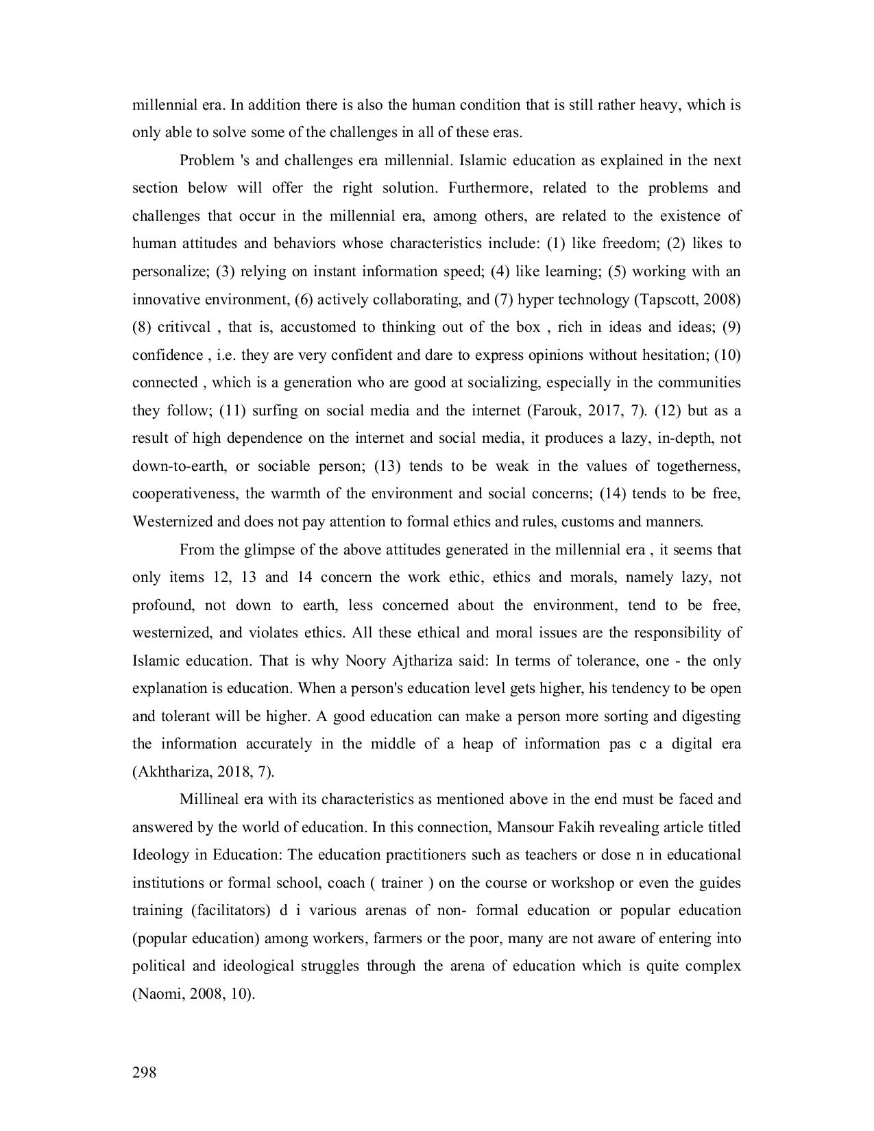 JURIS Islamic Education for Millennial Era Generations