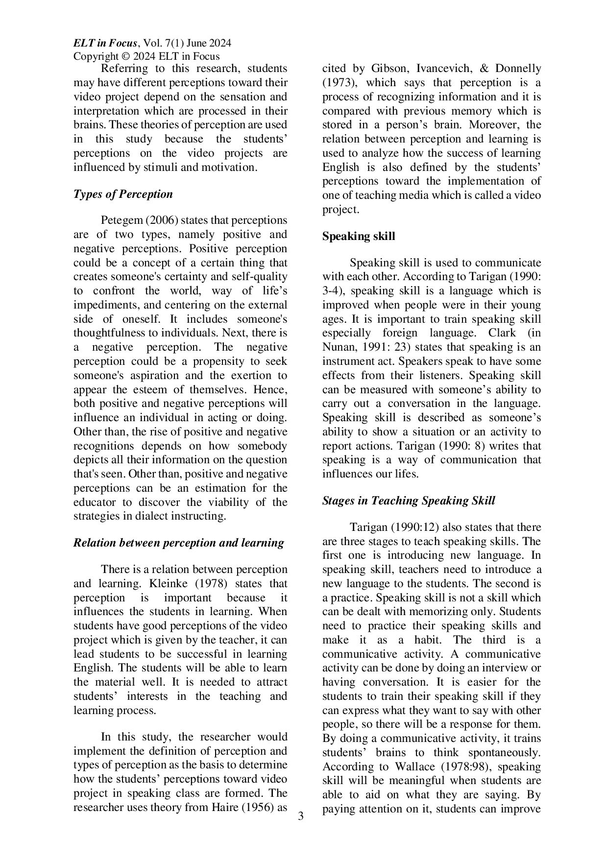 JURIS EFL Students Impression on Instagram Assisted Learning Speaking Video Project