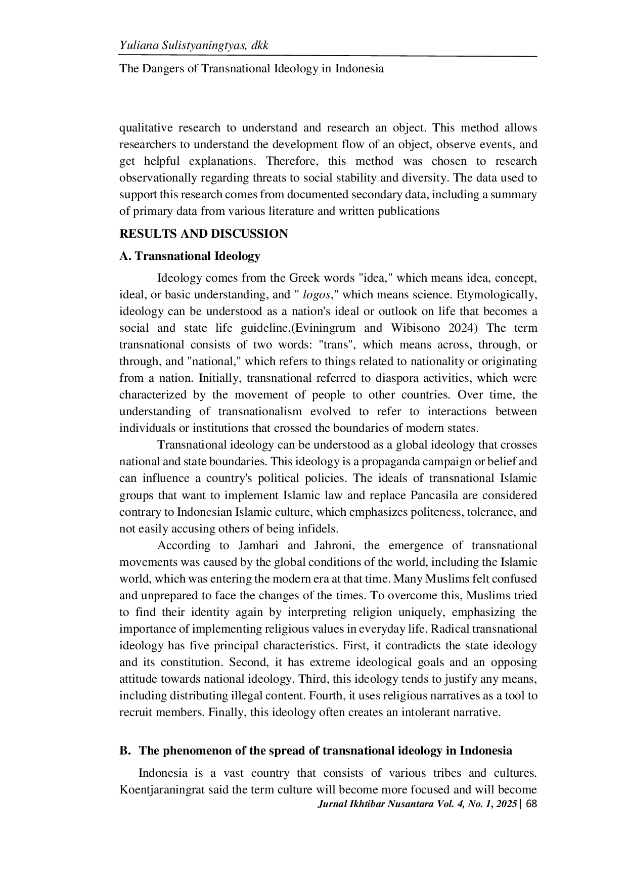 juris The Dangers Of Transnational Ideology In Indonesia Threats To Social Stability And Diversity