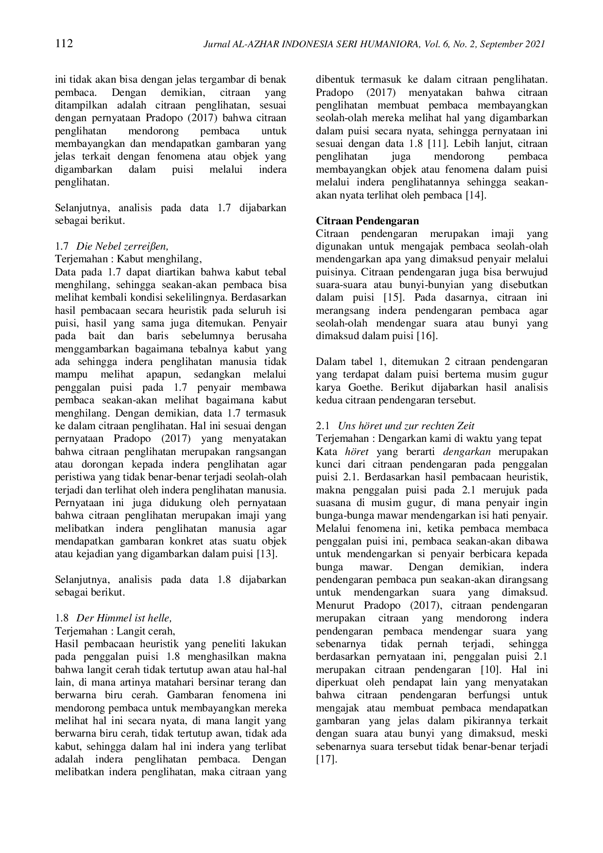 JURIS Citraan pada Kumpulan Puisi Bertema Musim Gugur Karya Goethe