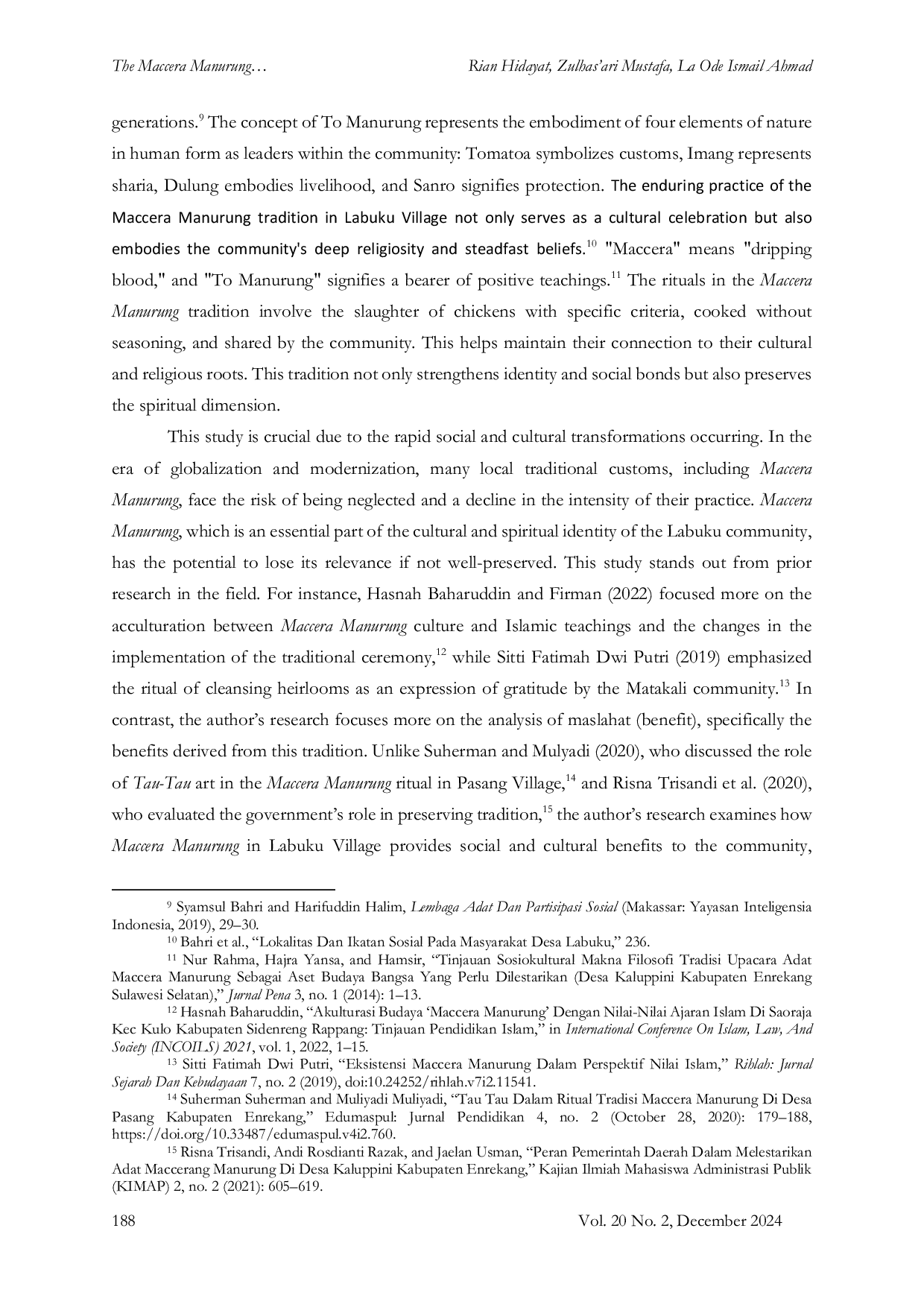 JURIS The Maccera Manurung Tradition in the Labuku Village Community A Perspective of Maslahah