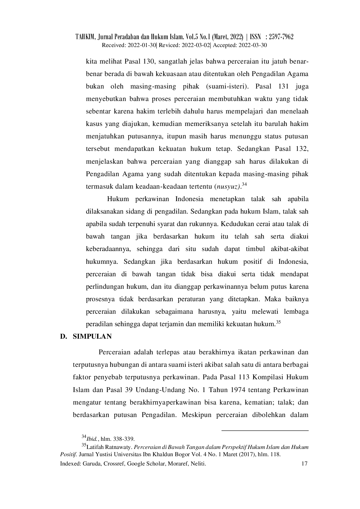 JURIS Tinjauan Kompilasi Hukum Islam Terhadap Hukum Perceraian