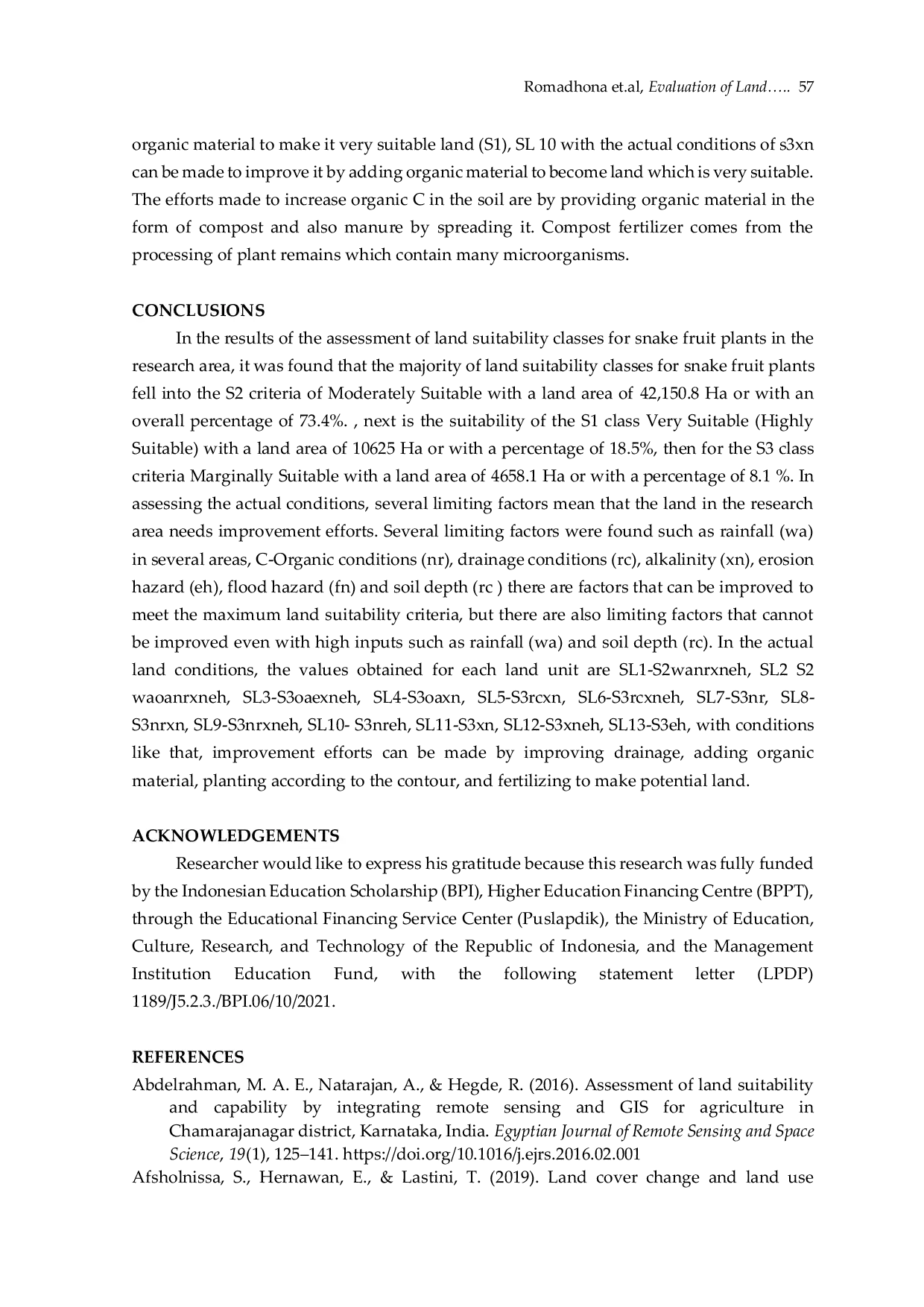 JURIS Evaluation of Land Suitability for Organic Horticulture Farming in Support of Sustainable Agrarian Governance