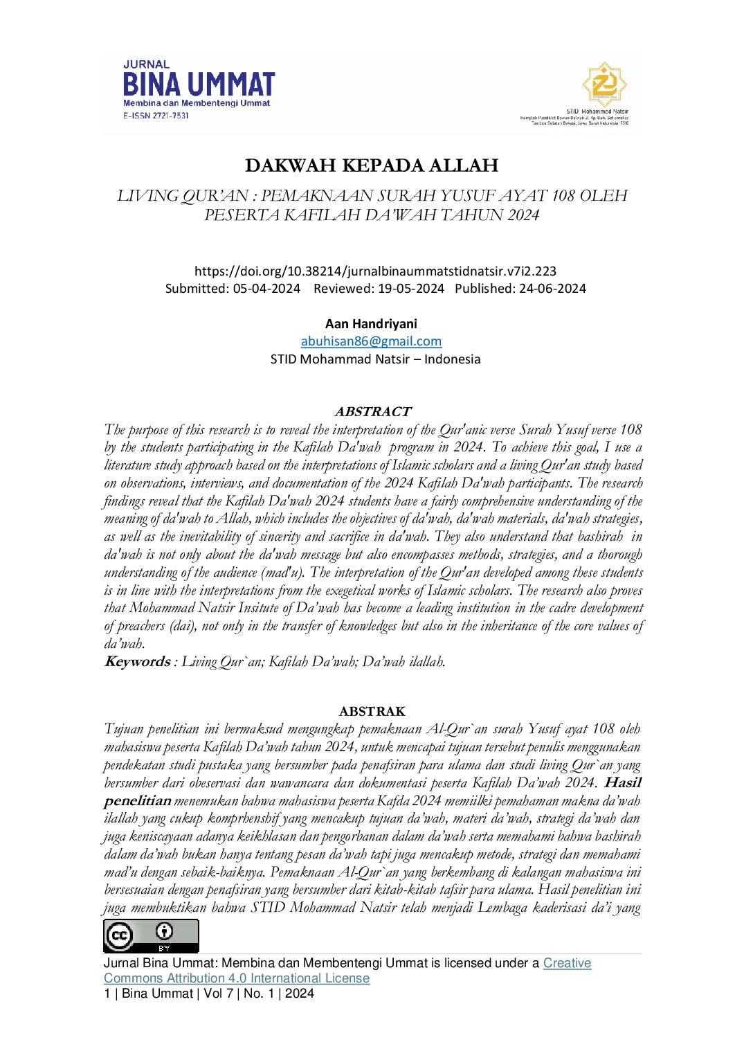 JURIS Dakwah Kepada Allah