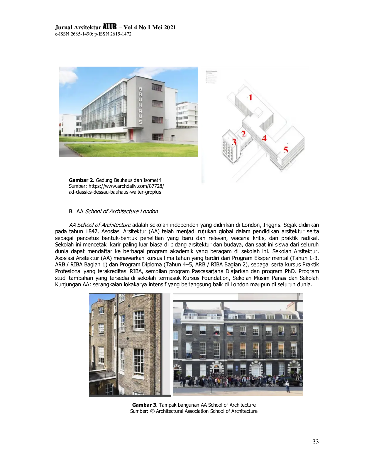 JURIS Space Identity di Sekolah Desain dan Arsitektur Studi Kasus Sekolah Disain Bauhaus dan AA School of Architecture London