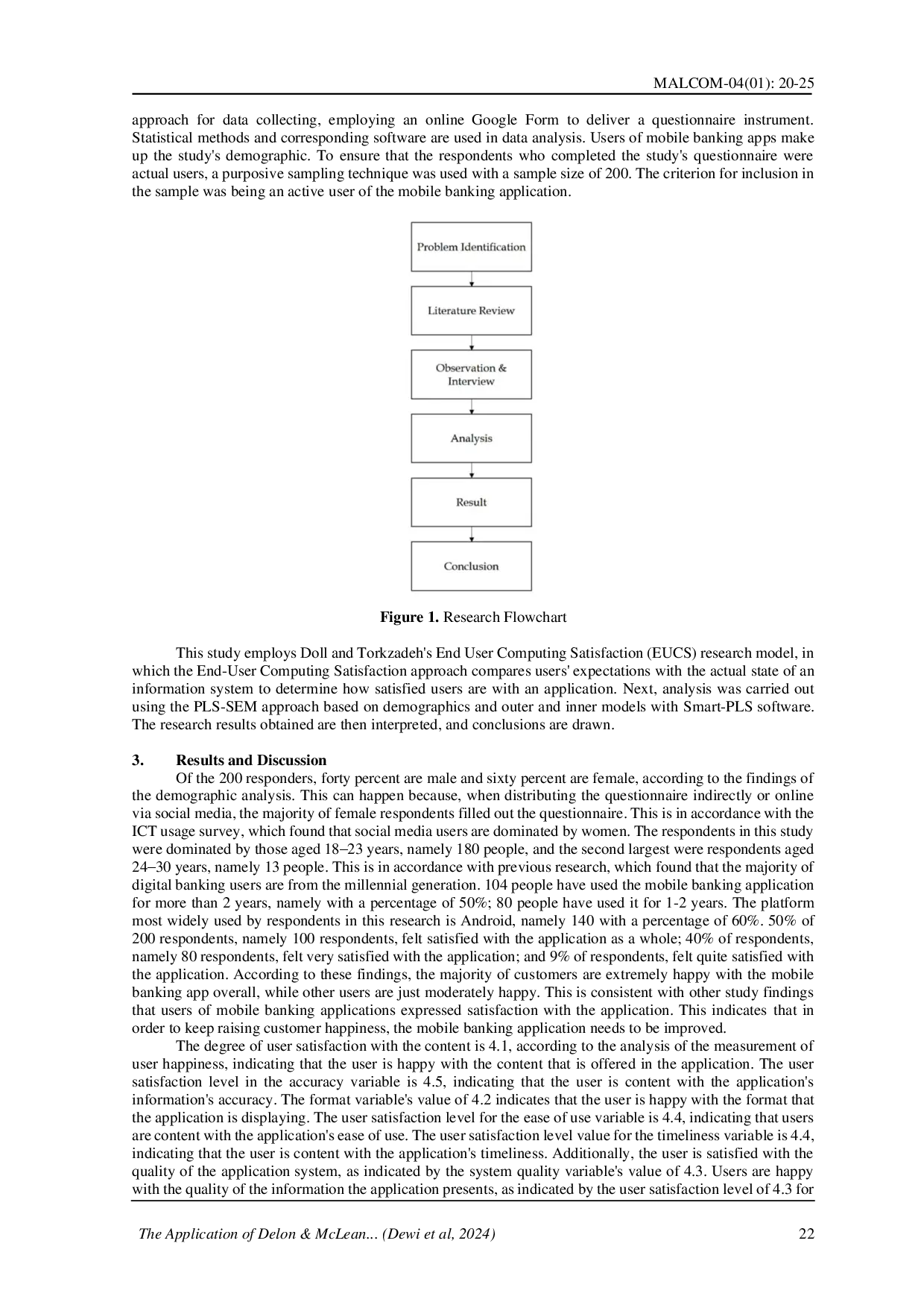juris The Application of Delon and McLean Method and End User Computing Satisfaction to Analyze User Satisfaction of Mobile Banking Applications