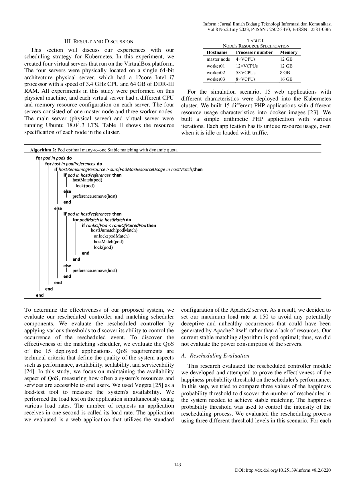 JURIS Rescheduling Strategy for Container Orchestration System to Improve Application Availability
