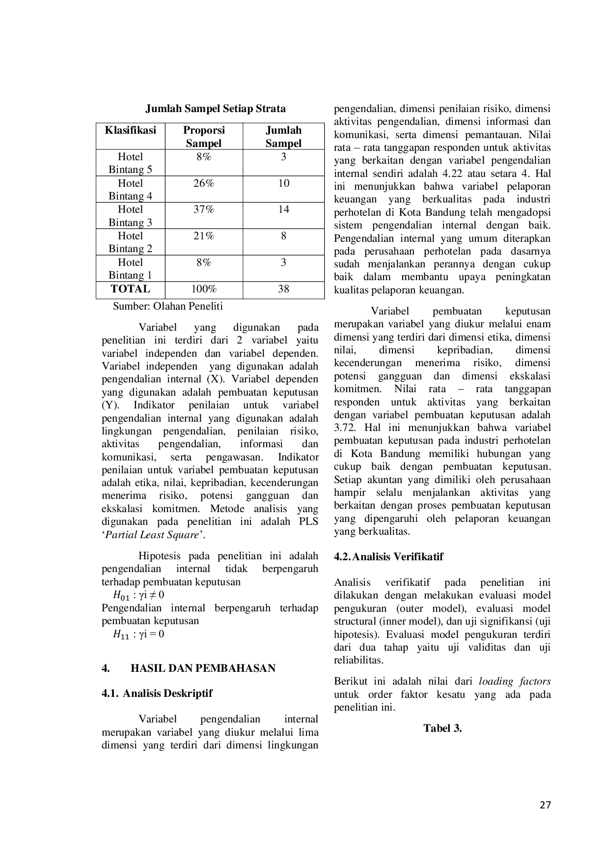 JURIS Pengaruh Pengendalian Internal Terhadap Pembuatan Keputusan