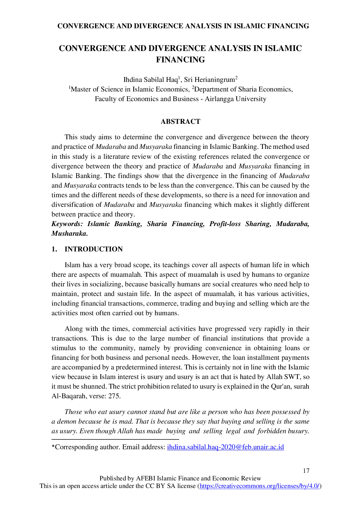 JURIS Convergence and Divergence Analysis in Islamic Financing