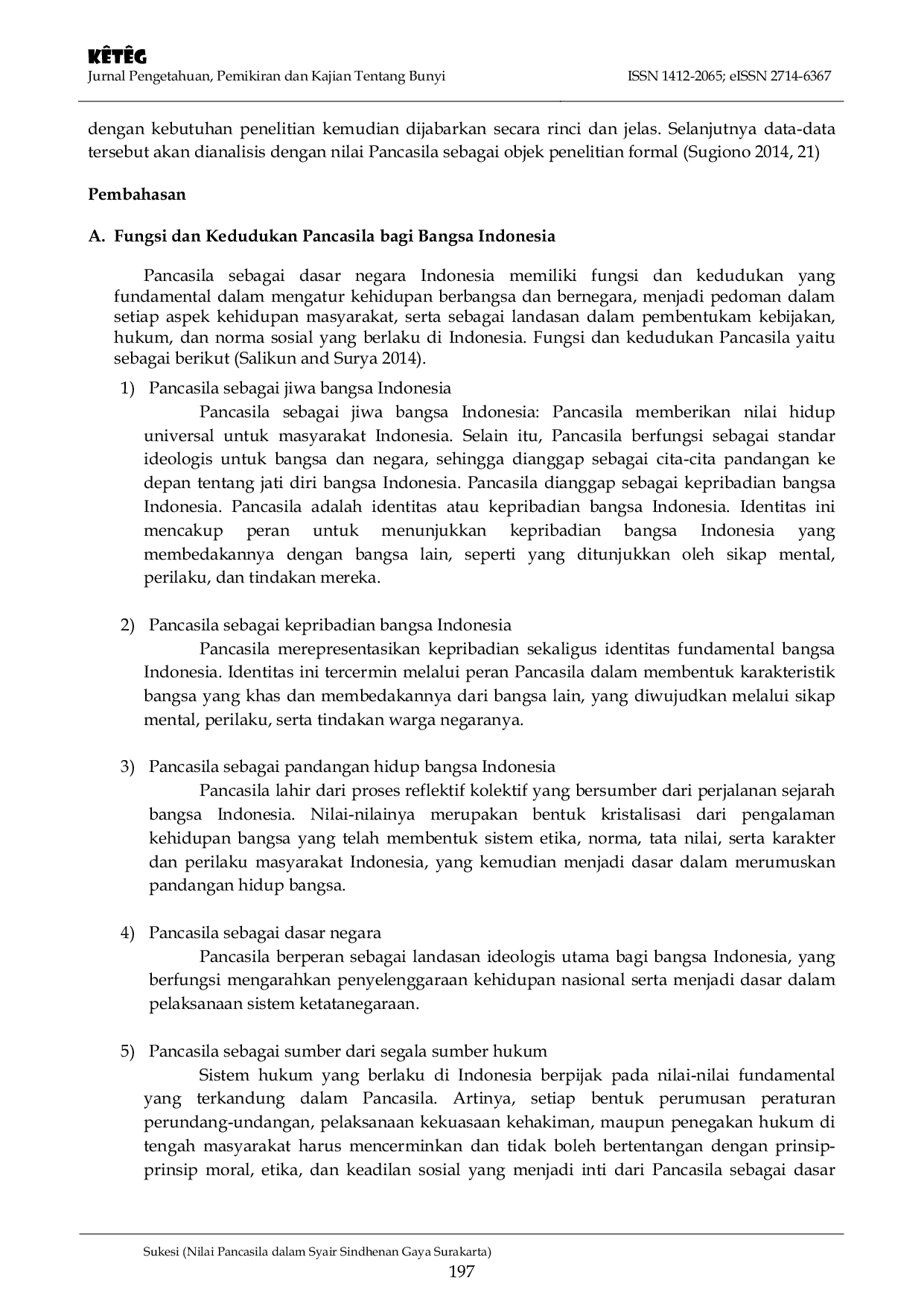 JURIS Nilai Pancasila dalam Syair Sindhenan Gaya Surakarta