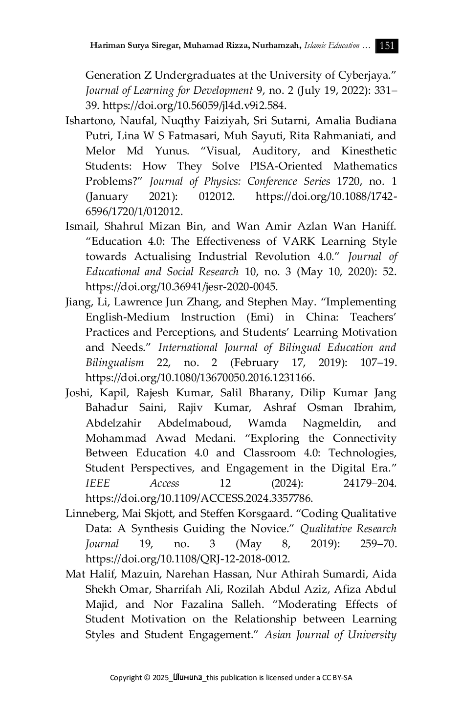 JURIS Islamic Education in the Digital Age Students Perspectives on the Vark Model in the Context of Education 4 0