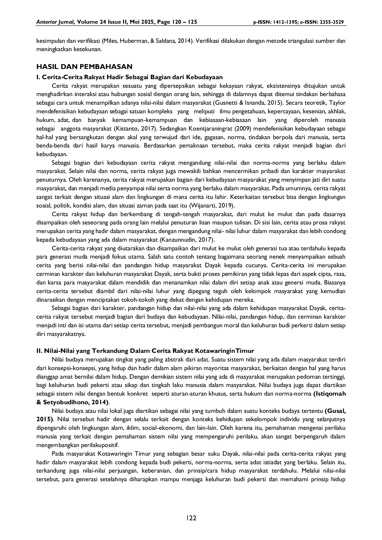 JURIS Cerita Rakyat sebagai Kristalisasi dan Media Internalisasi Nilai Pendidikan Karakter pada Masyarakat Kotawaringin Timur