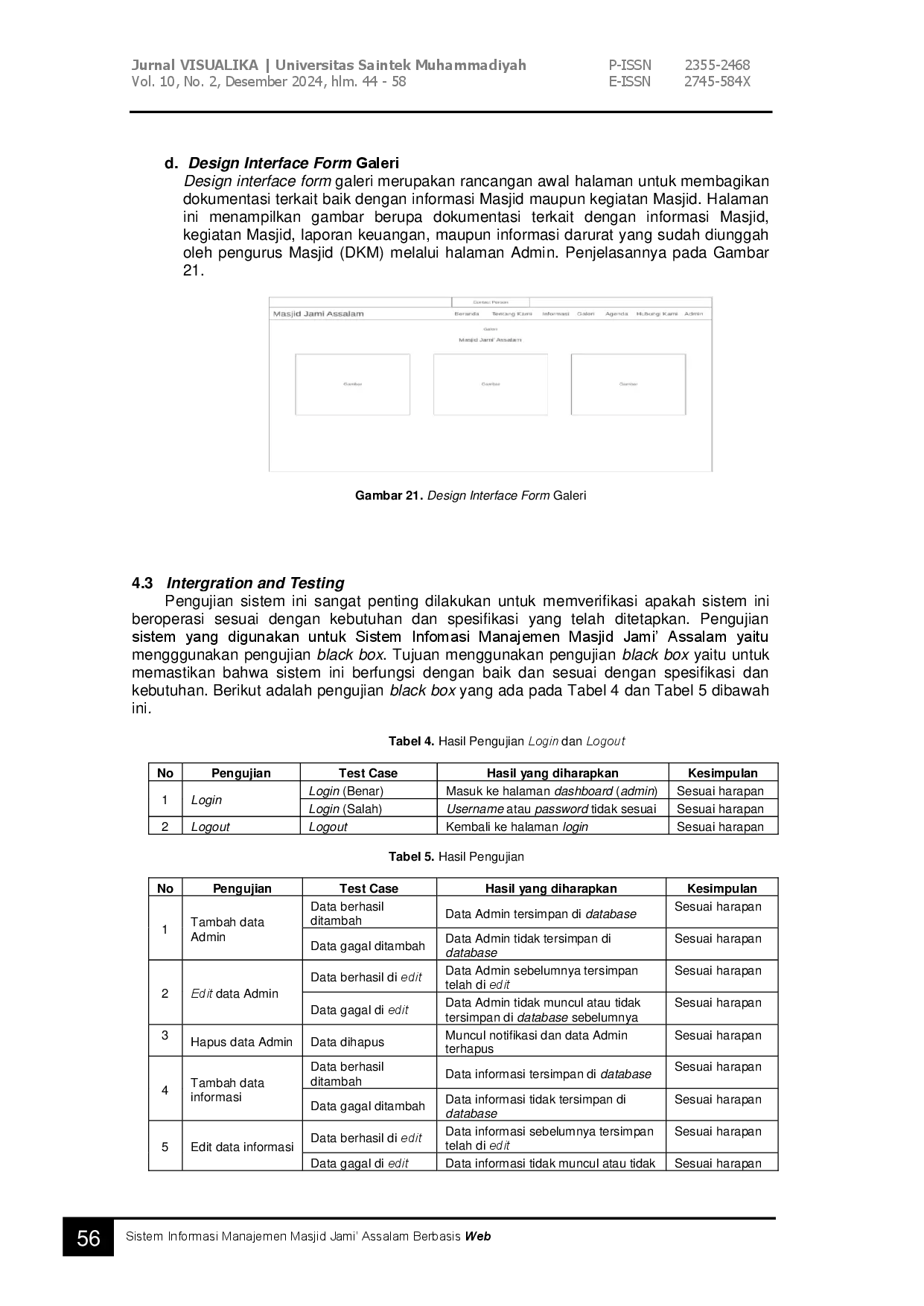 juris Sistem Informasi Manajemen Masjid Jami Assalam Berbasis Web
