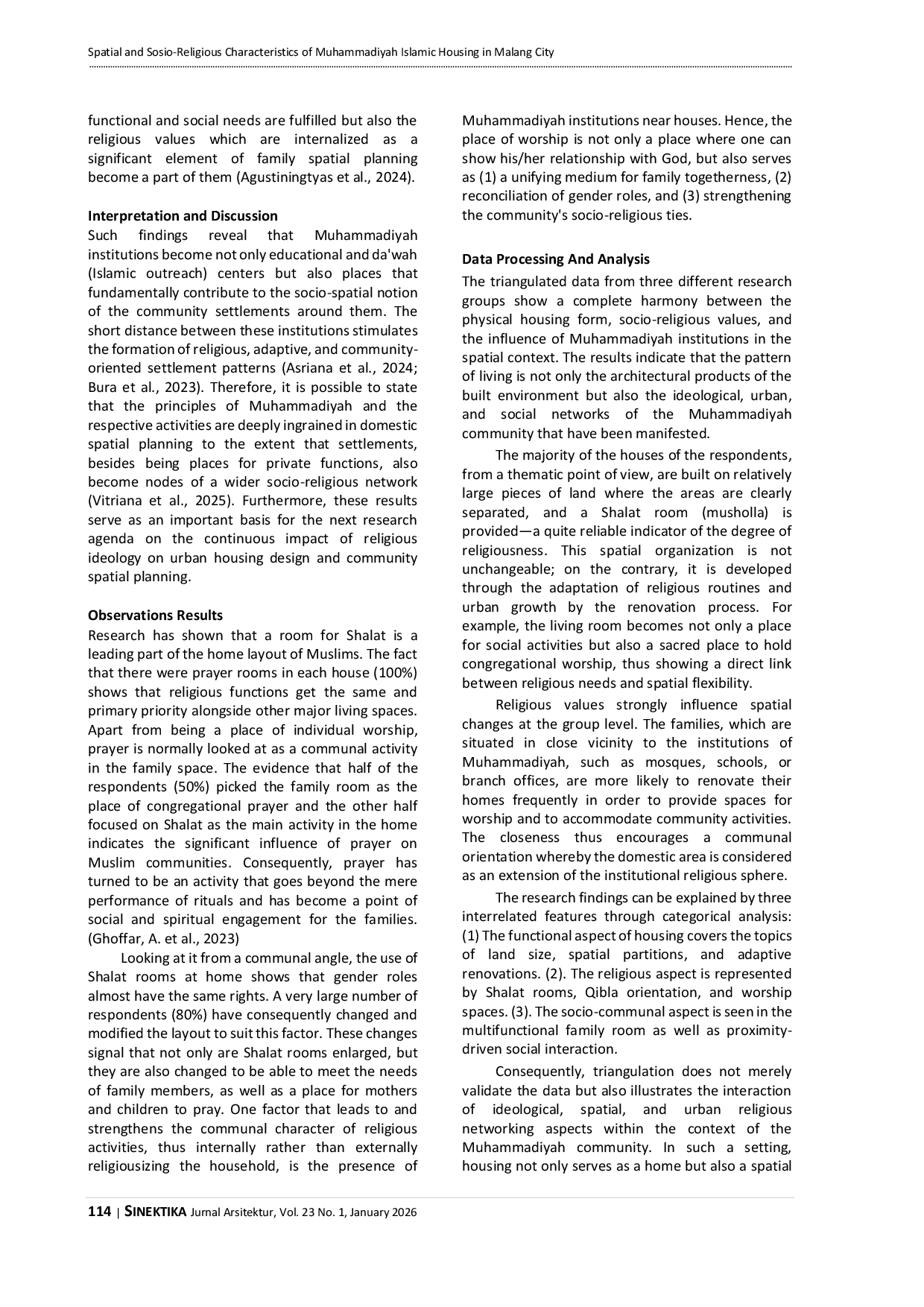 JURIS Spatial and Socio Religious Characteristics of Muhammadiyah Islamic Housing in Malang City