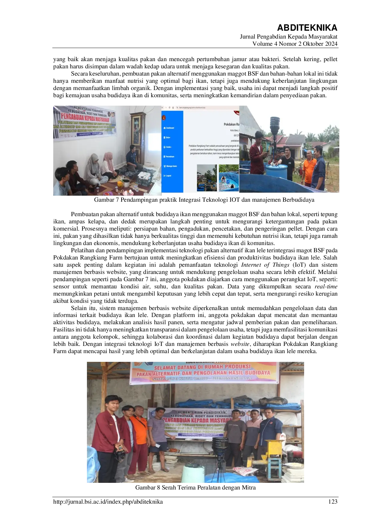 JURIS Pendampingan Implementasi Teknologi Pakan Alternatif Ikan Lele Terintegrasi Magot BSF pada Pokdakan Rangkiang