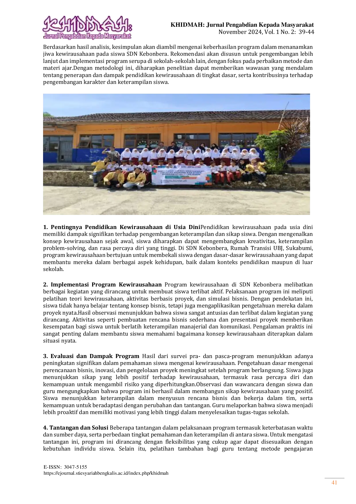 JURIS Menanamkan Jiwa Kewirausahaan Pada Usia Dini di SDN Kebonbera Rumah Transisi UBJ di Sukabumi