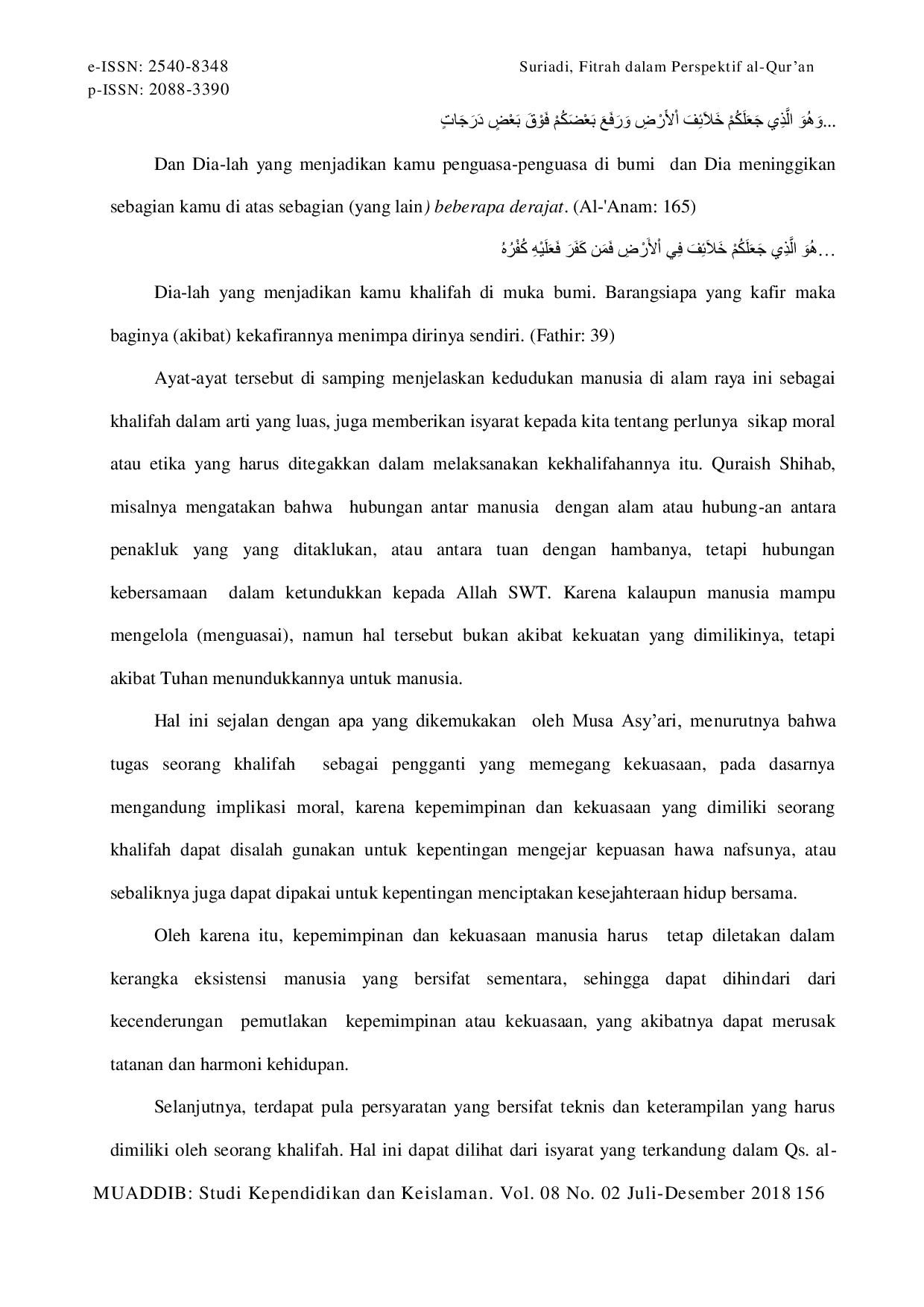 JURIS Fitrah Dalam Perspektif Al Qur an