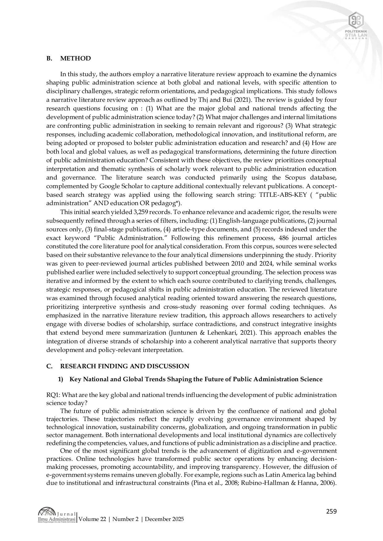 JURIS Preparing Indonesia s Future Governance Leaders Reviewing New Horizons for Public Administration Education