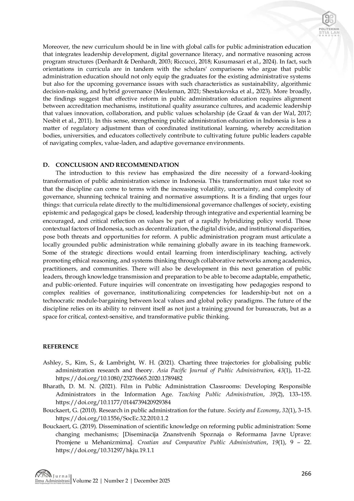 JURIS Preparing Indonesia s Future Governance Leaders Reviewing New Horizons for Public Administration Education